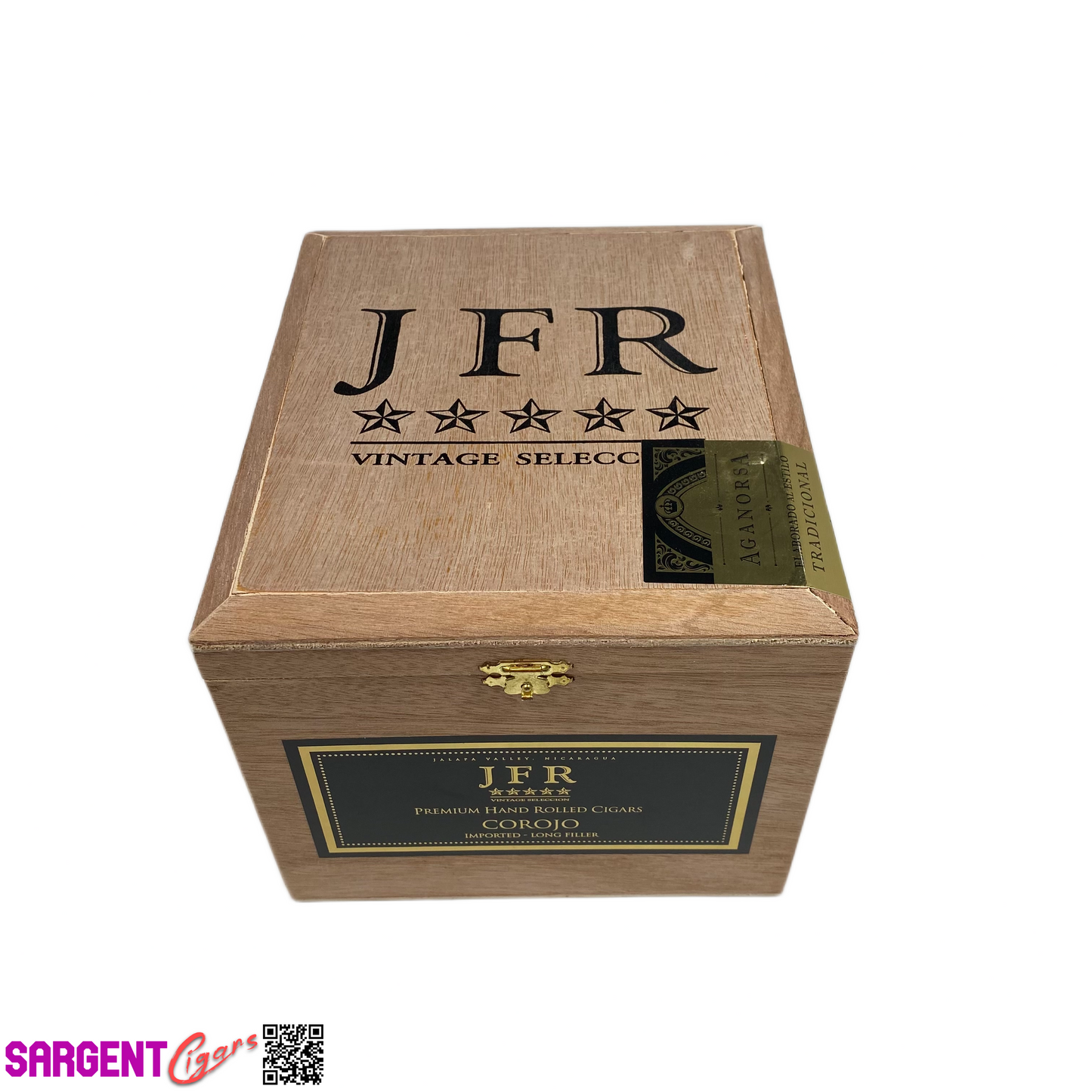 JFR Titan Corojo Empty Wooden Cigar Box 7x8.25x6