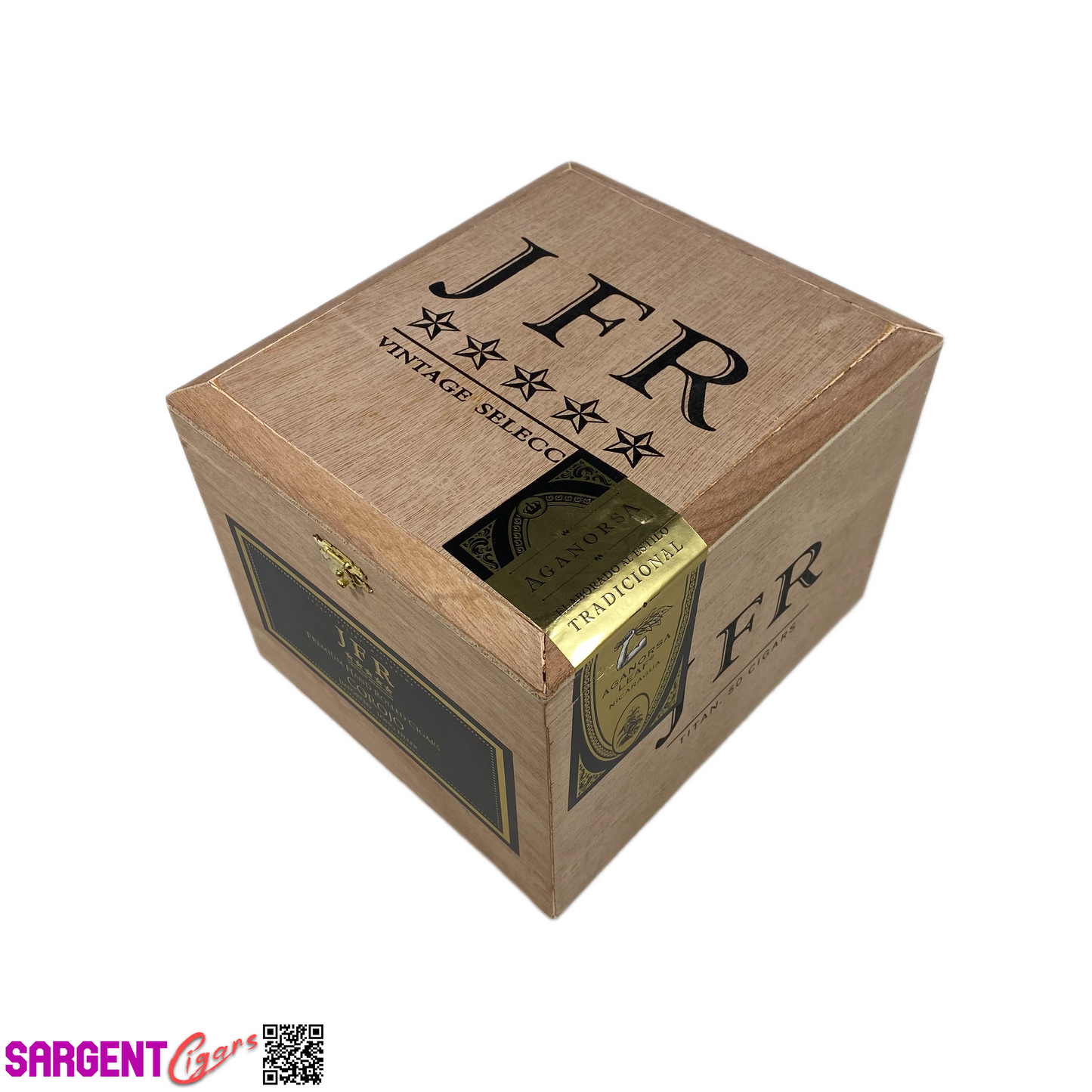 JFR Titan Corojo Empty Wooden Cigar Box 7x8.25x6