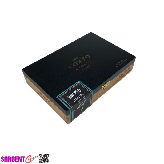Warped Cigars Corto Maduro Petite Corona Empty Wooden Cigar Box 8x5.5x1.75