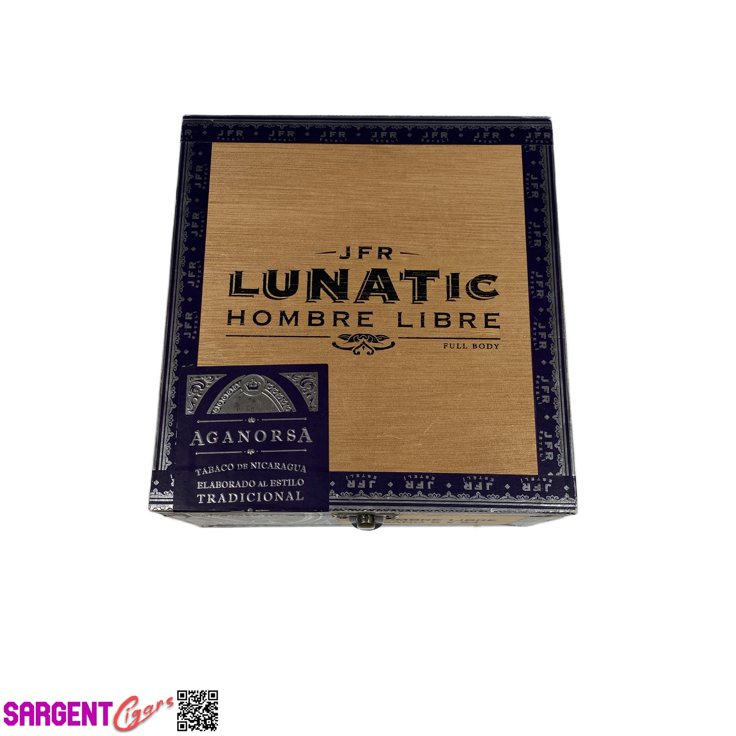 JFR Lunatic Hombre Libre Empty Wooden Cigar Box 6.5x7x3.5