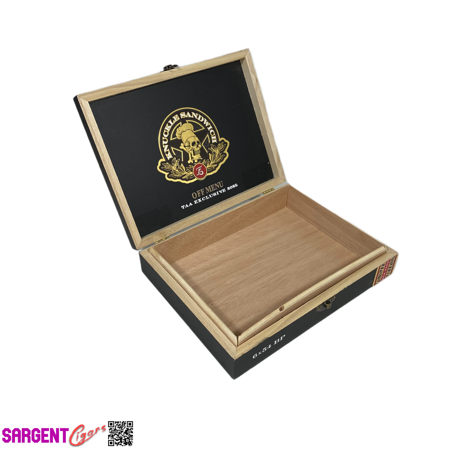 Guy Fieri Knuckle Sandwich Off Menu Toro Empty Wooden Cigar Box 9.25x7.25x2 (1)