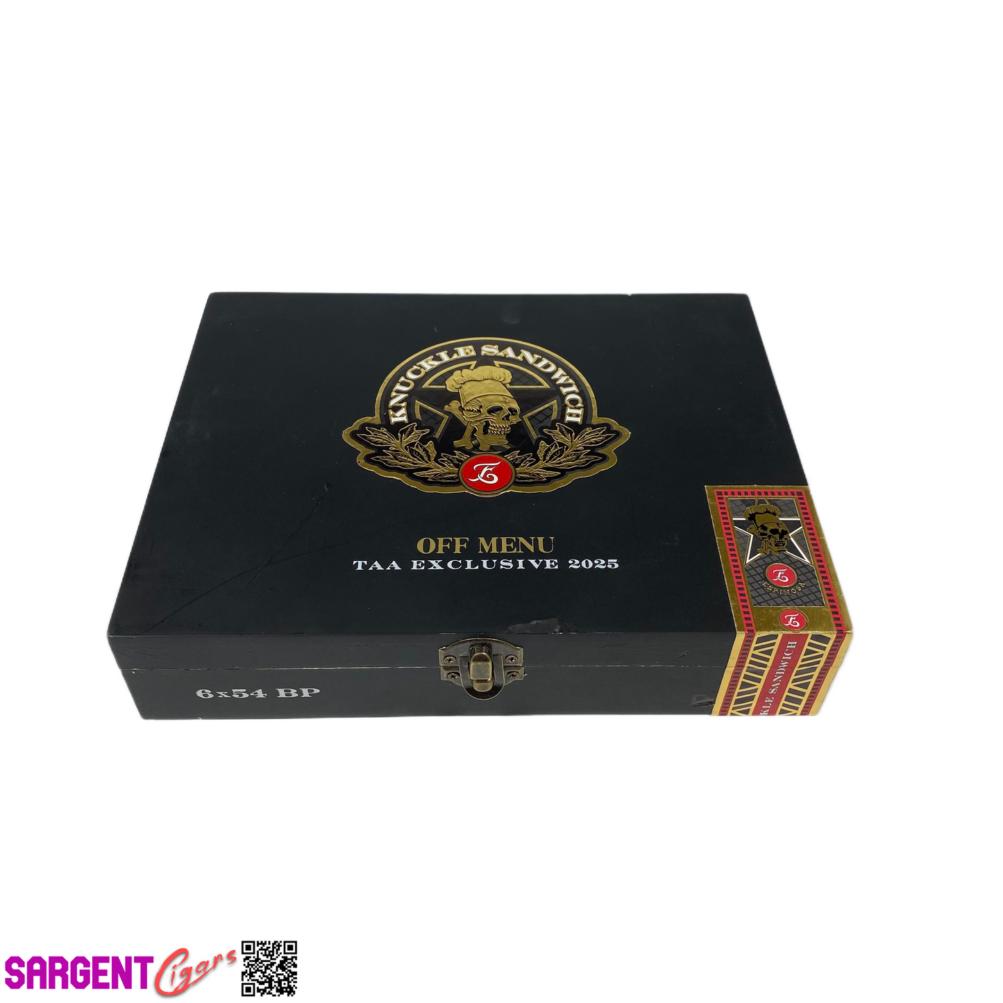 Guy Fieri Knuckle Sandwich Off Menu Toro Empty Wooden Cigar Box 9.25x7.25x2 (1)