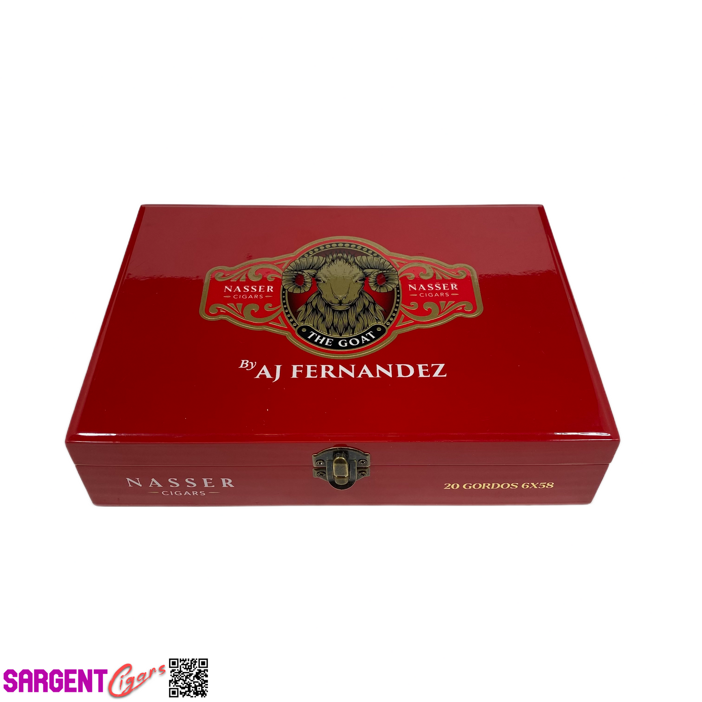Nasser The Goat Gordo Empty Wooden Cigar Box 10x7.25x2.25