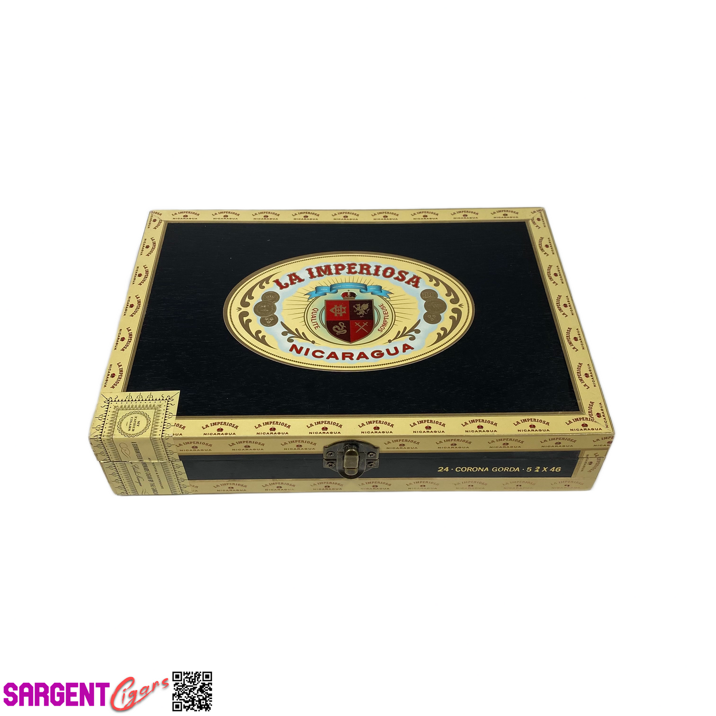 La Imperiosa Corona Gorda Empty Wooden Cigar Box 9.5x6.75x2
