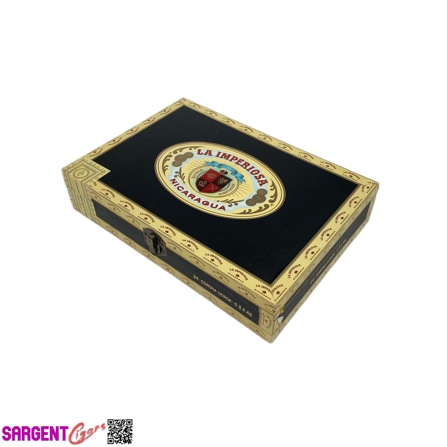 La Imperiosa Corona Gorda Empty Wooden Cigar Box 9.5x6.75x2