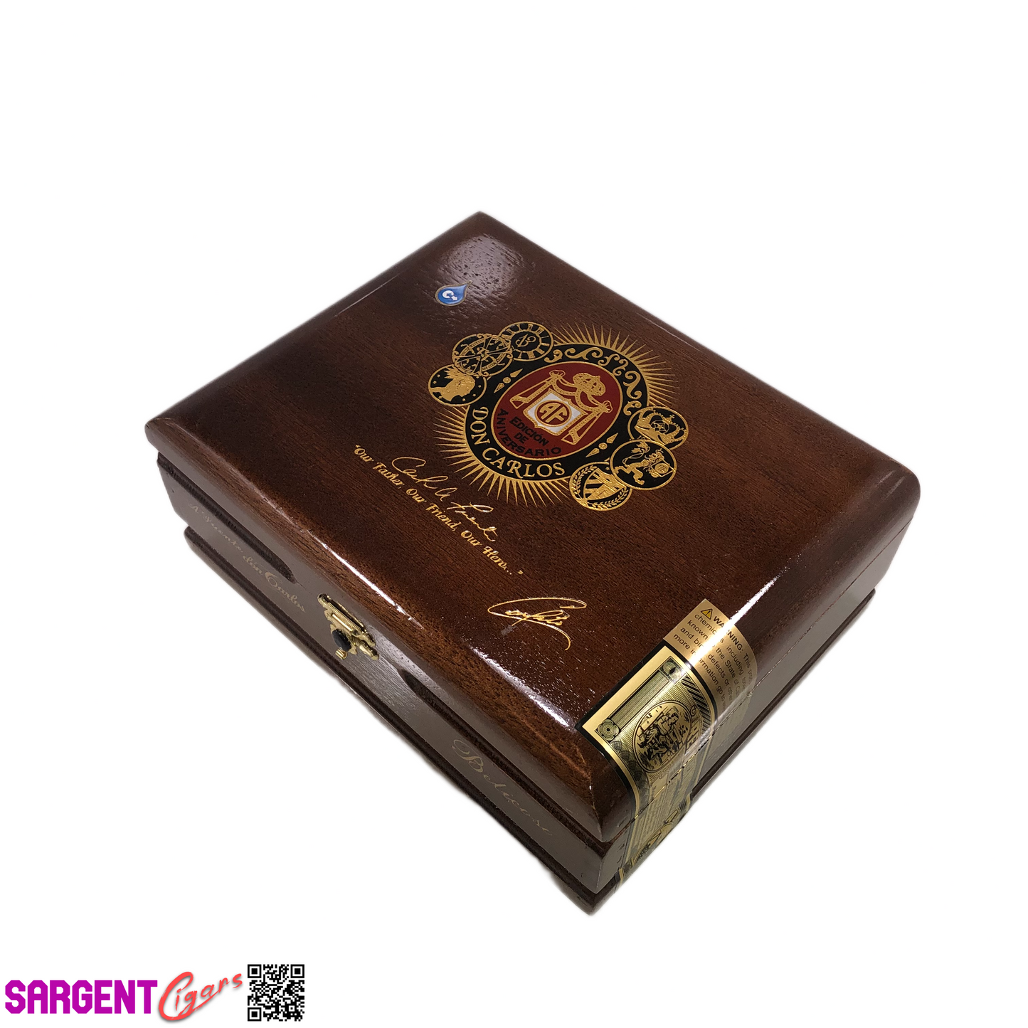 Arturo Fuente Don Carlos Belicoso Empty Wooden Cigar Box 8.25x6.25x3.25