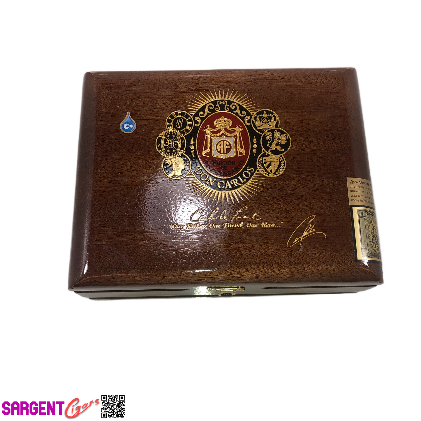 Arturo Fuente Don Carlos Belicoso Empty Wooden Cigar Box 8.25x6.25x3.25