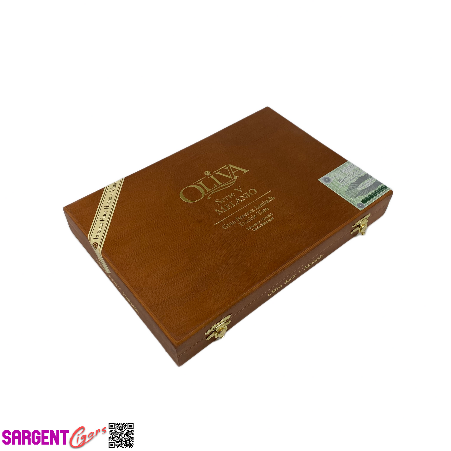 Oliva Serie V Melanio Double Toro Empty Wooden Cigar Box 10.5x7x1.5