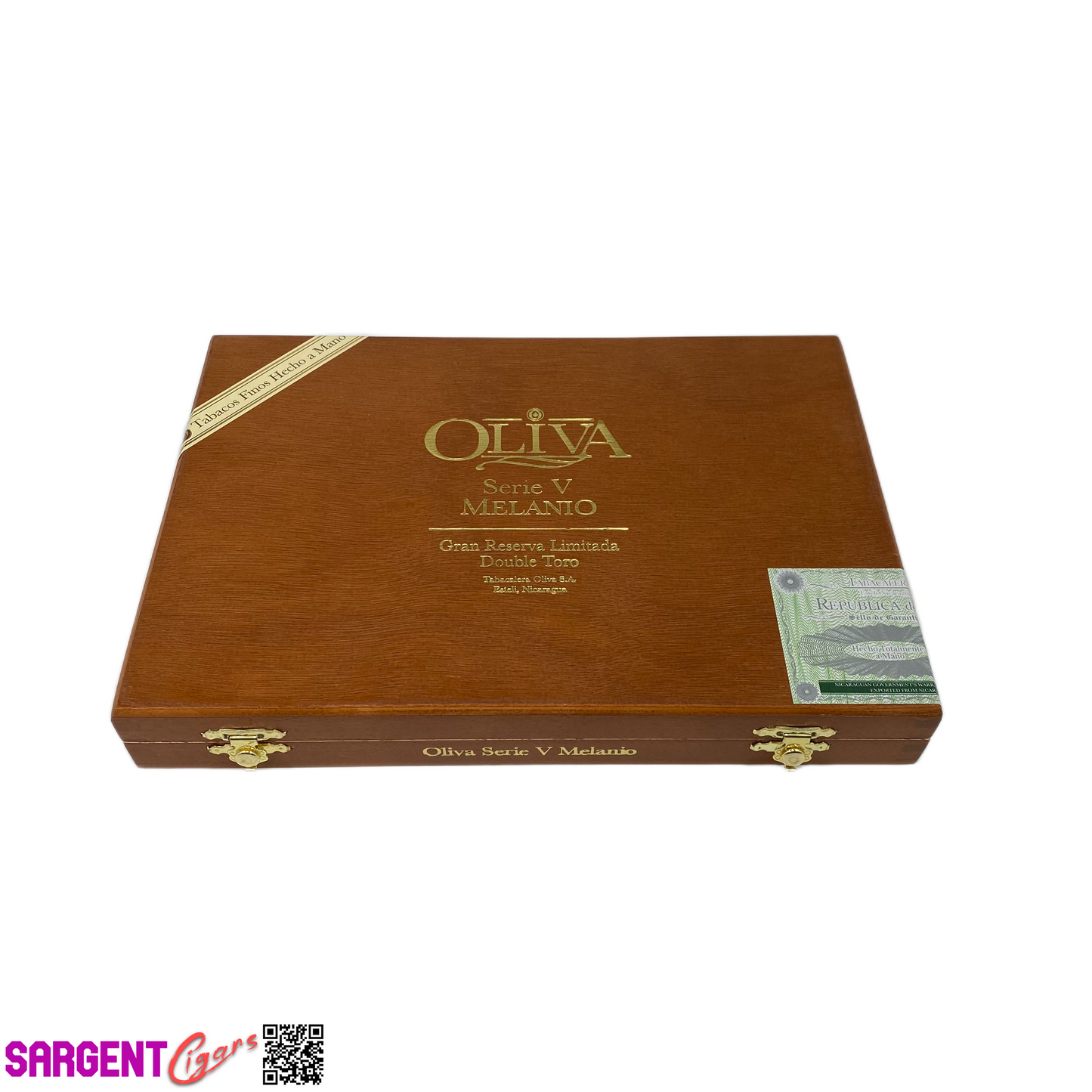 Oliva Serie V Melanio Double Toro Empty Wooden Cigar Box 10.5x7x1.5