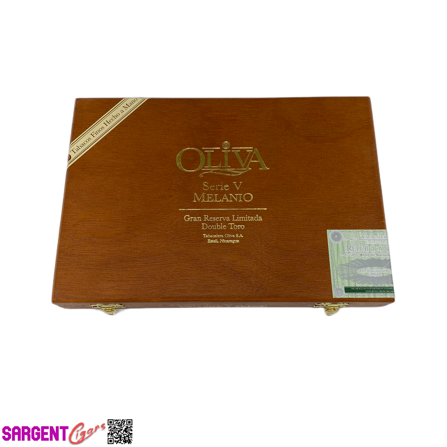 Oliva Serie V Melanio Double Toro Empty Wooden Cigar Box 10.5x7x1.5