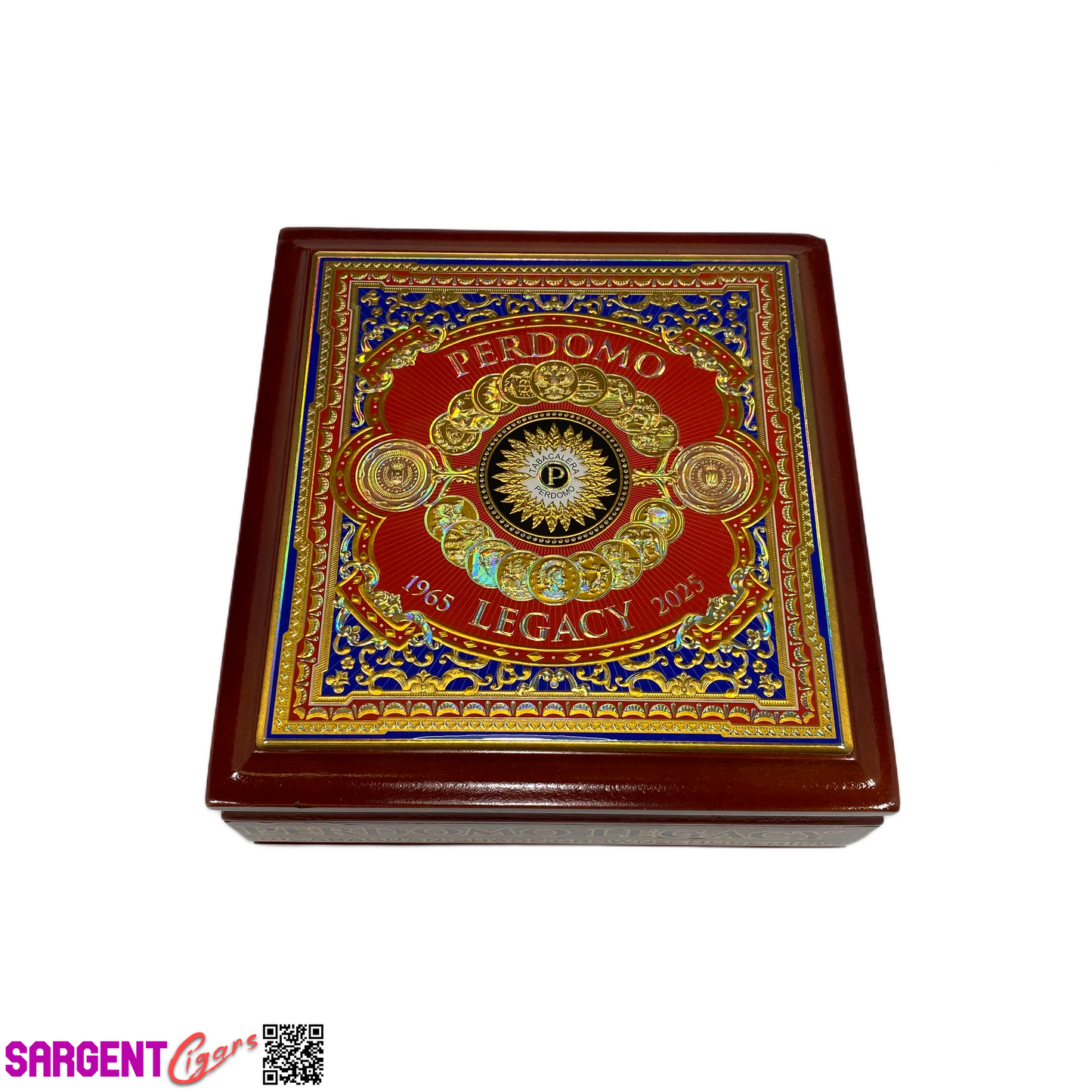 Perdomo Legacy Shade Churchill Empty Wooden Cigar Box 8x8.5x3.25