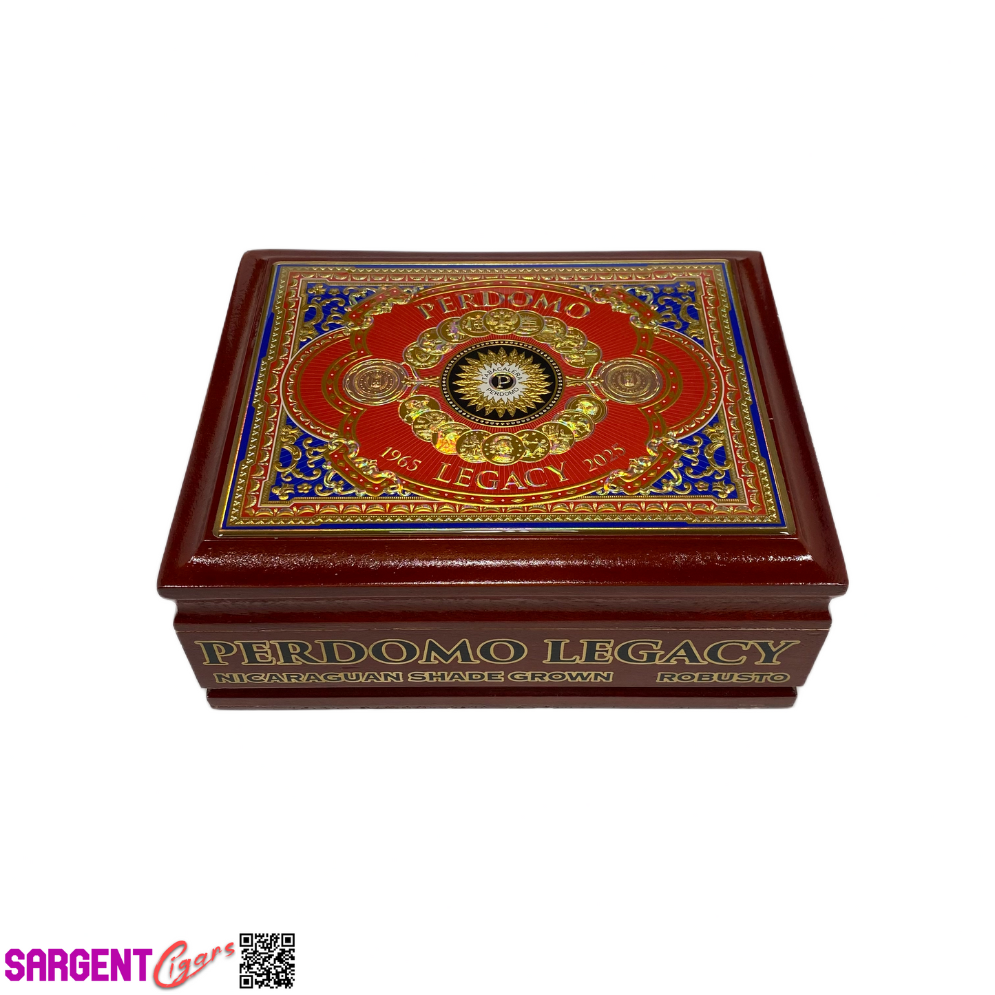Perdomo Legacy Shade Robusto Empty Wooden Cigar Box 8x6.25x3.25