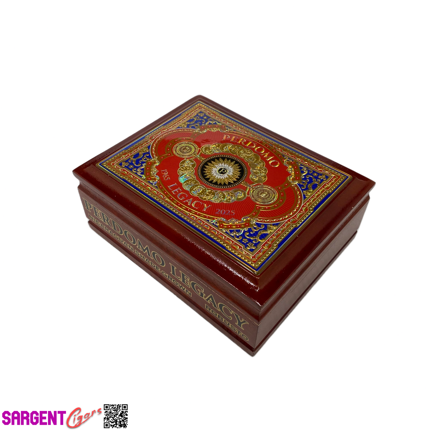 Perdomo Legacy Shade Robusto Empty Wooden Cigar Box 8x6.25x3.25