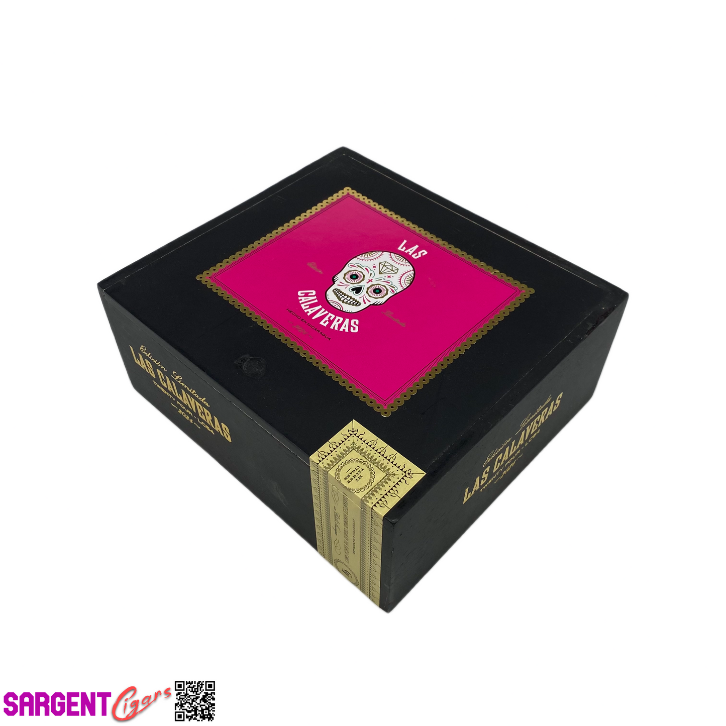 Las Calaveras 2024 LC54 Empty Wooden Cigar Box 7.5x6.75x3