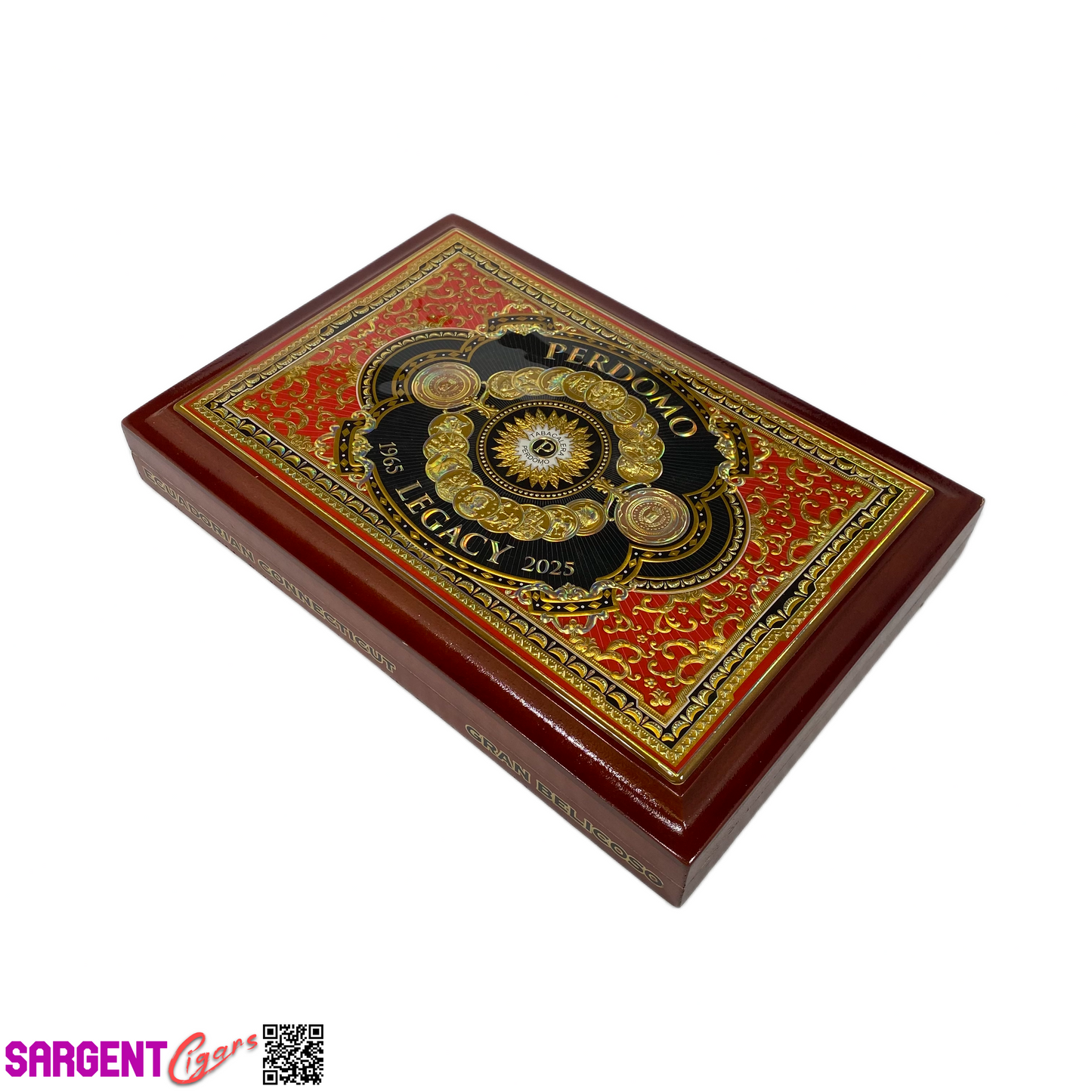 Perdomo Legacy Connecticut Belicoso Empty Wooden Cigar Box 10.75x7.25x1.5