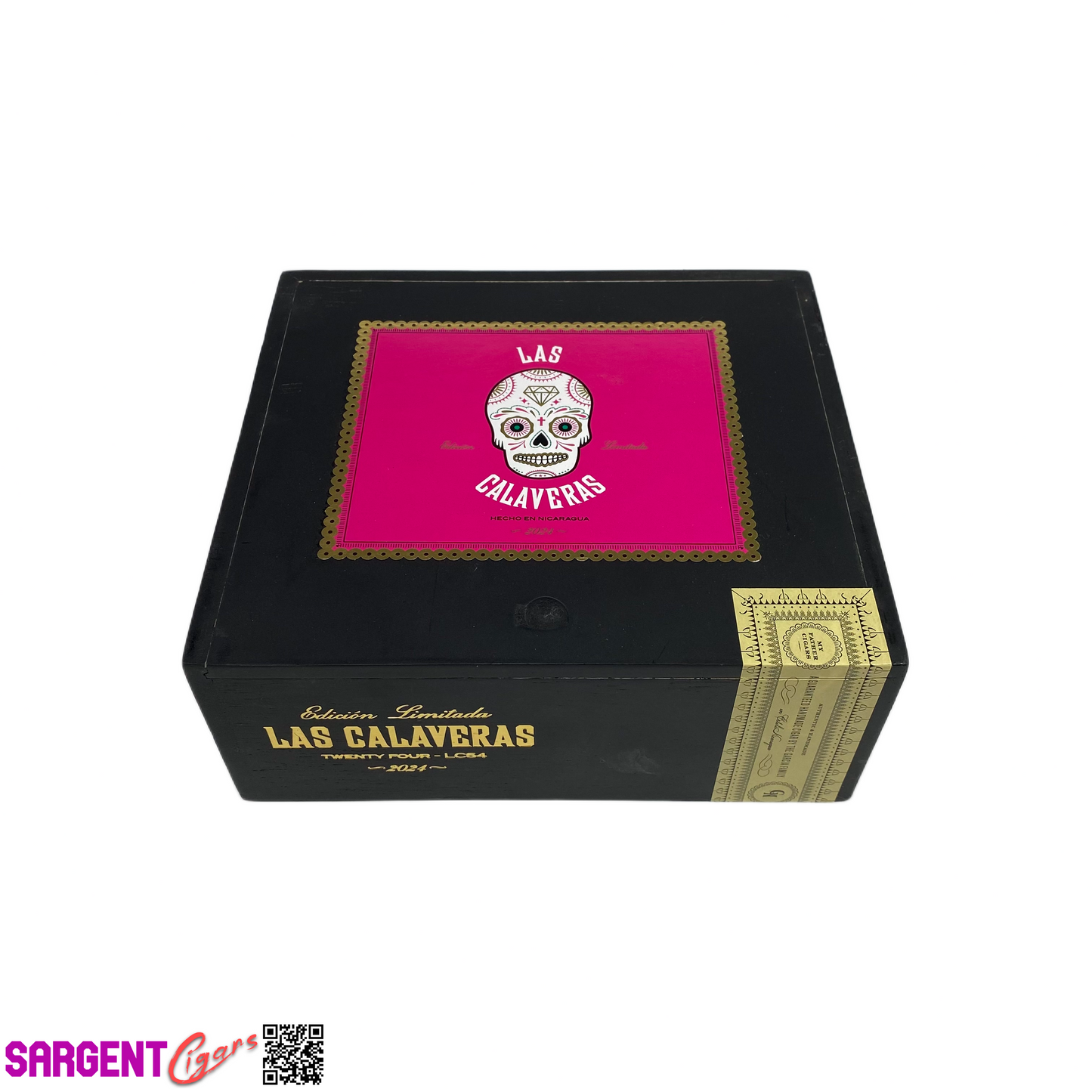 Las Calaveras 2024 LC54 Empty Wooden Cigar Box 7.5x6.75x3