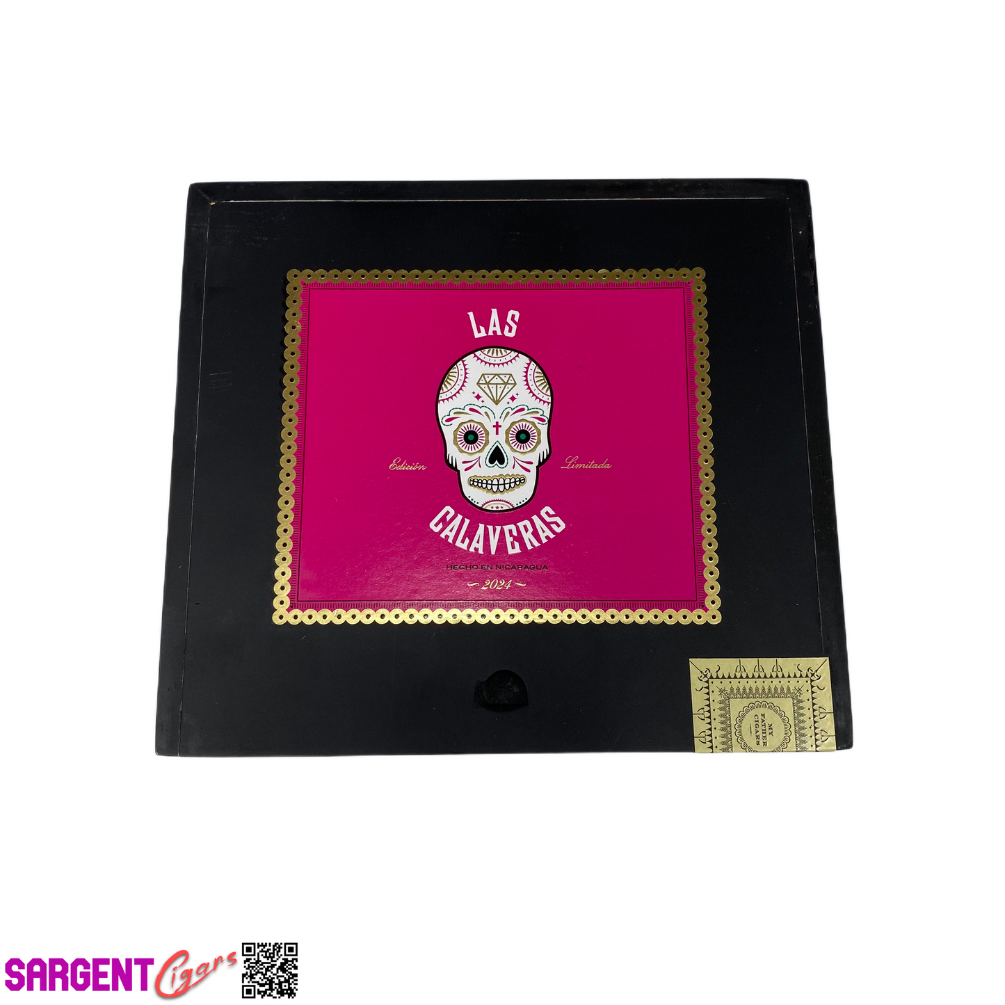 Las Calaveras 2024 LC54 Empty Wooden Cigar Box 7.5x6.75x3
