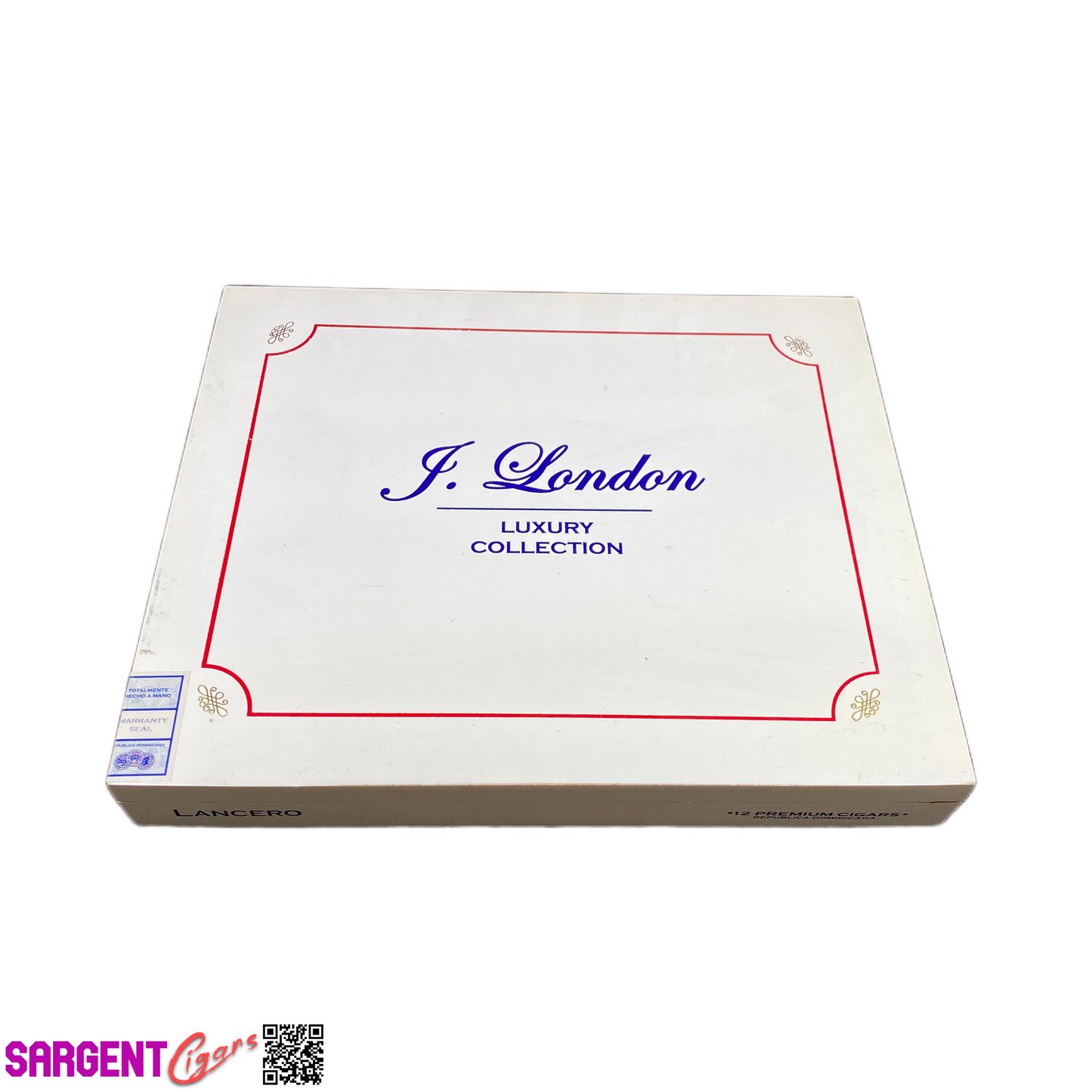 J London Luxury Collection Lancero Empty Wooden Cigar Box 11.25x9.5x1.5