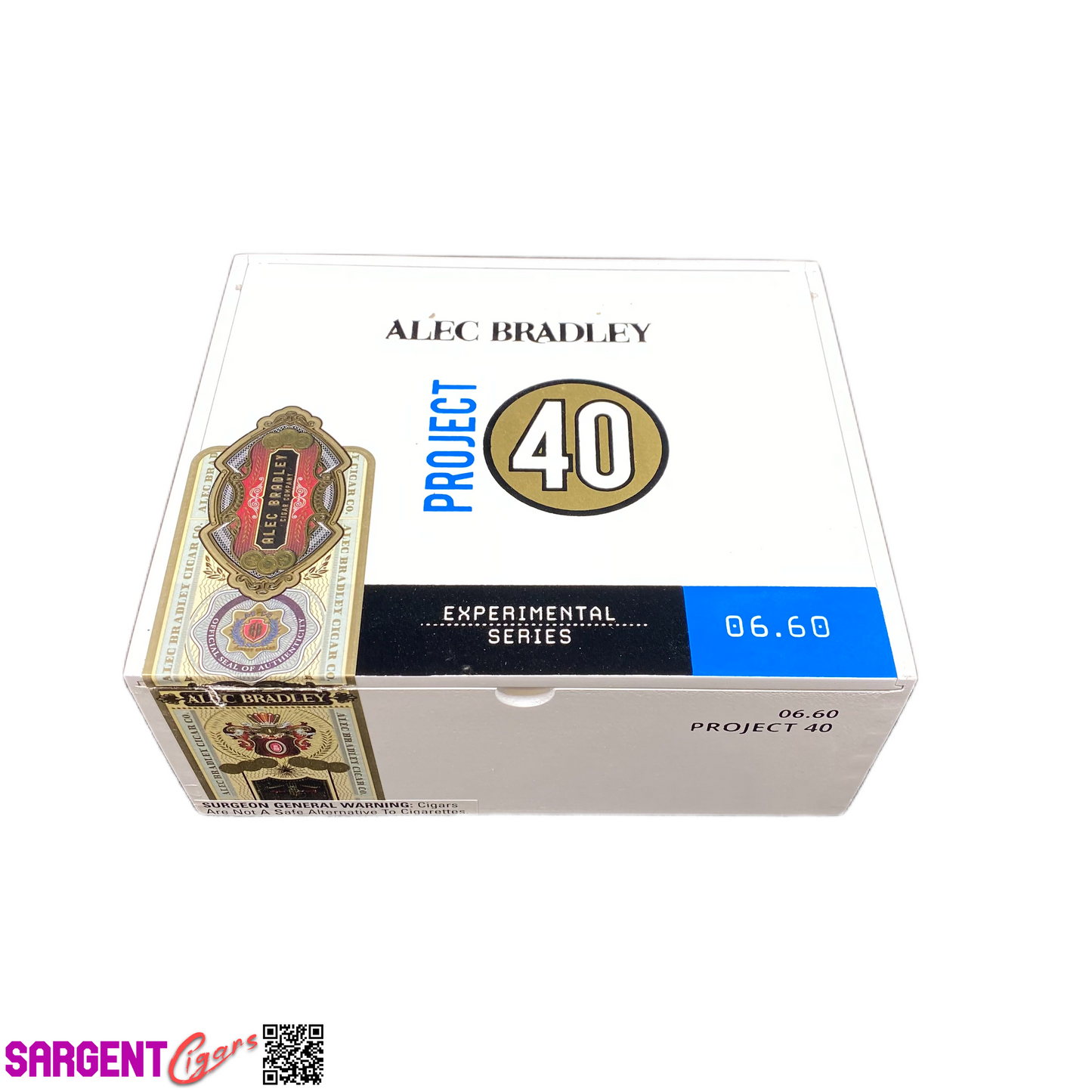 Alec Bradley Project 40 Gordo Empty Wooden Cigar Box 8x6.75x3.25