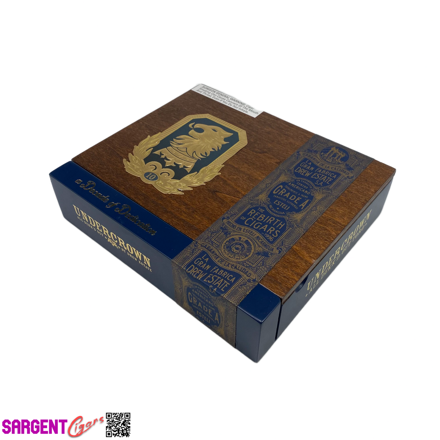 Undercrown 10 Toro Empty Wooden Cigar Box 9x8x2