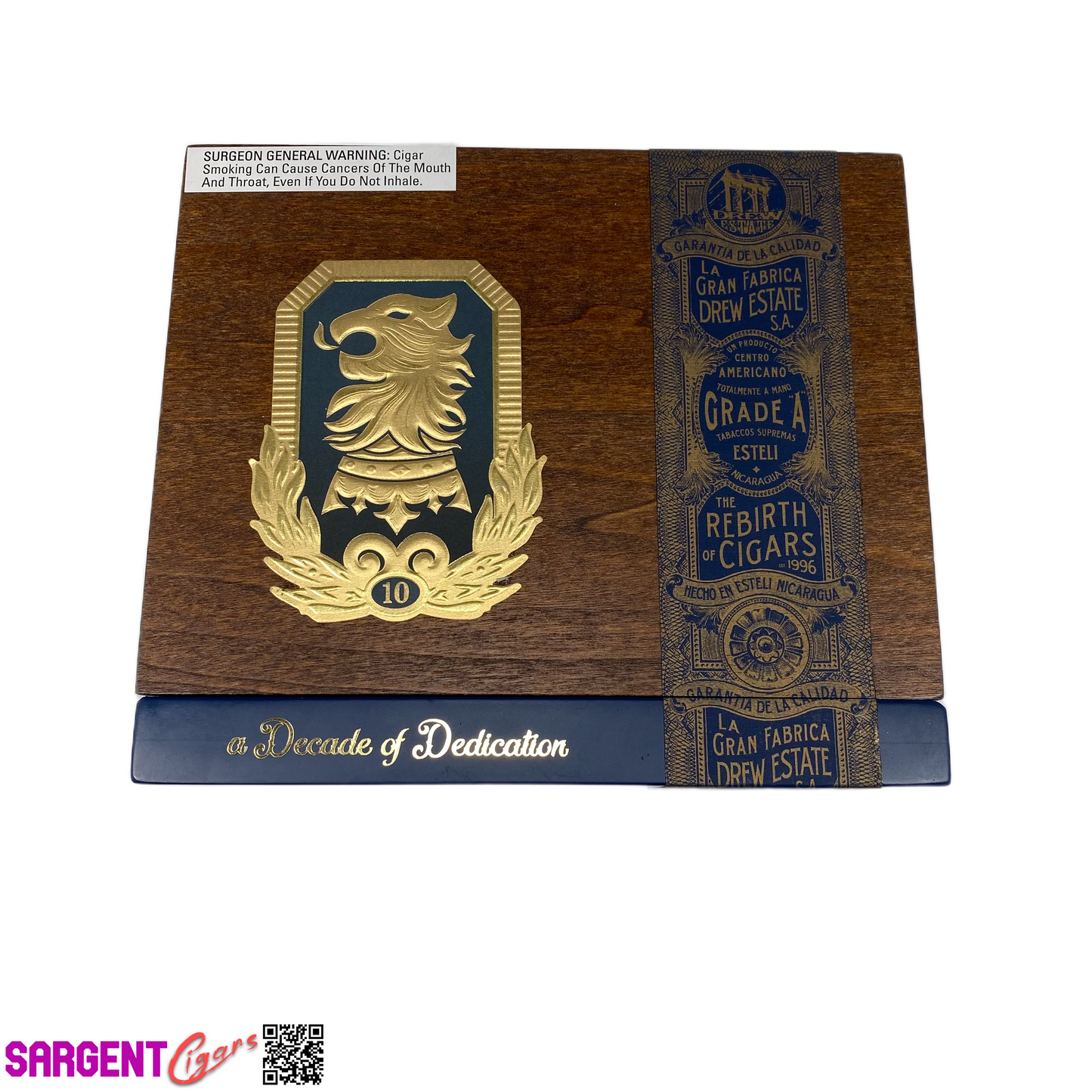 Undercrown 10 Toro Empty Wooden Cigar Box 9x8x2
