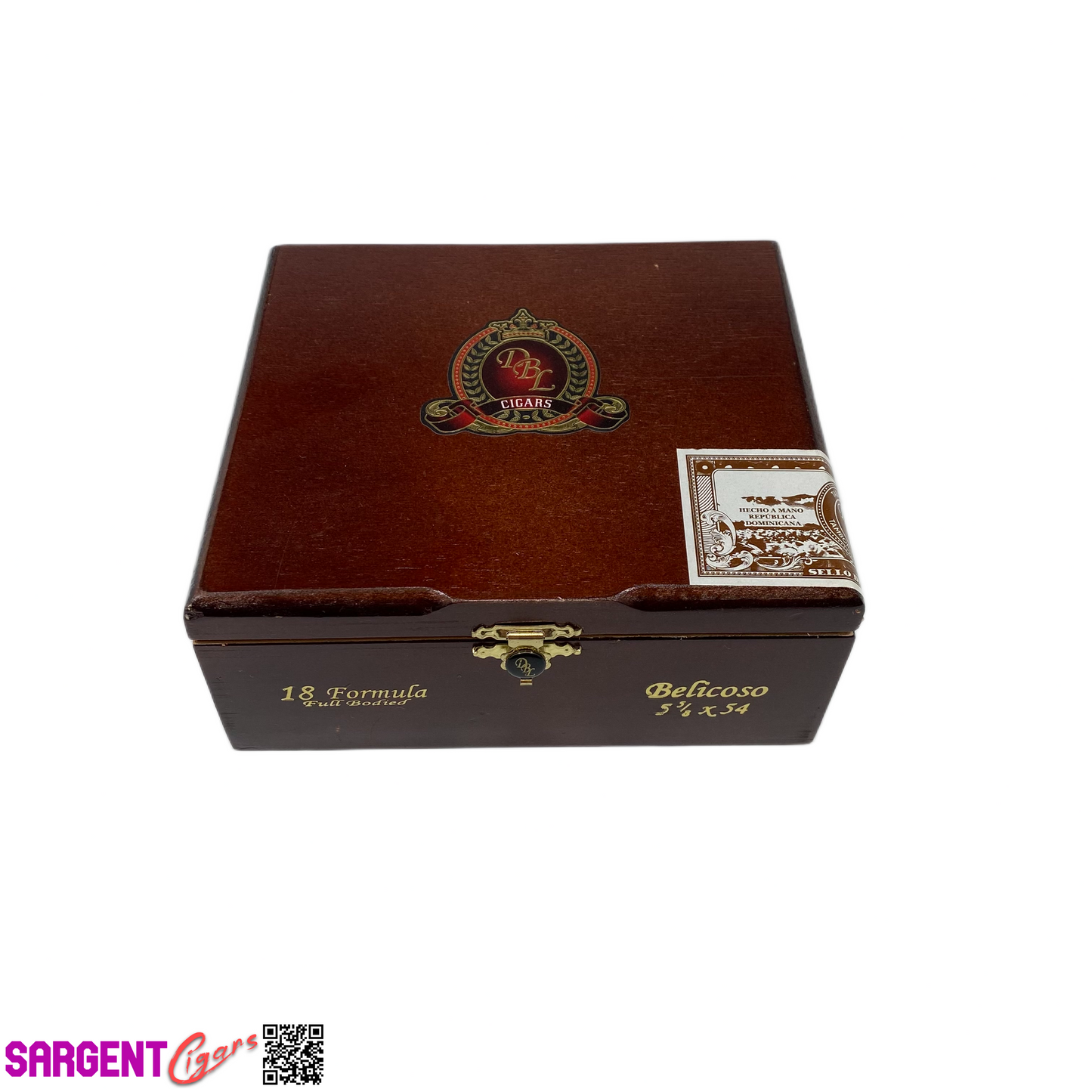 DBL Formula Belicoso Empty Wooden Cigar Box 6.25x5.75x3