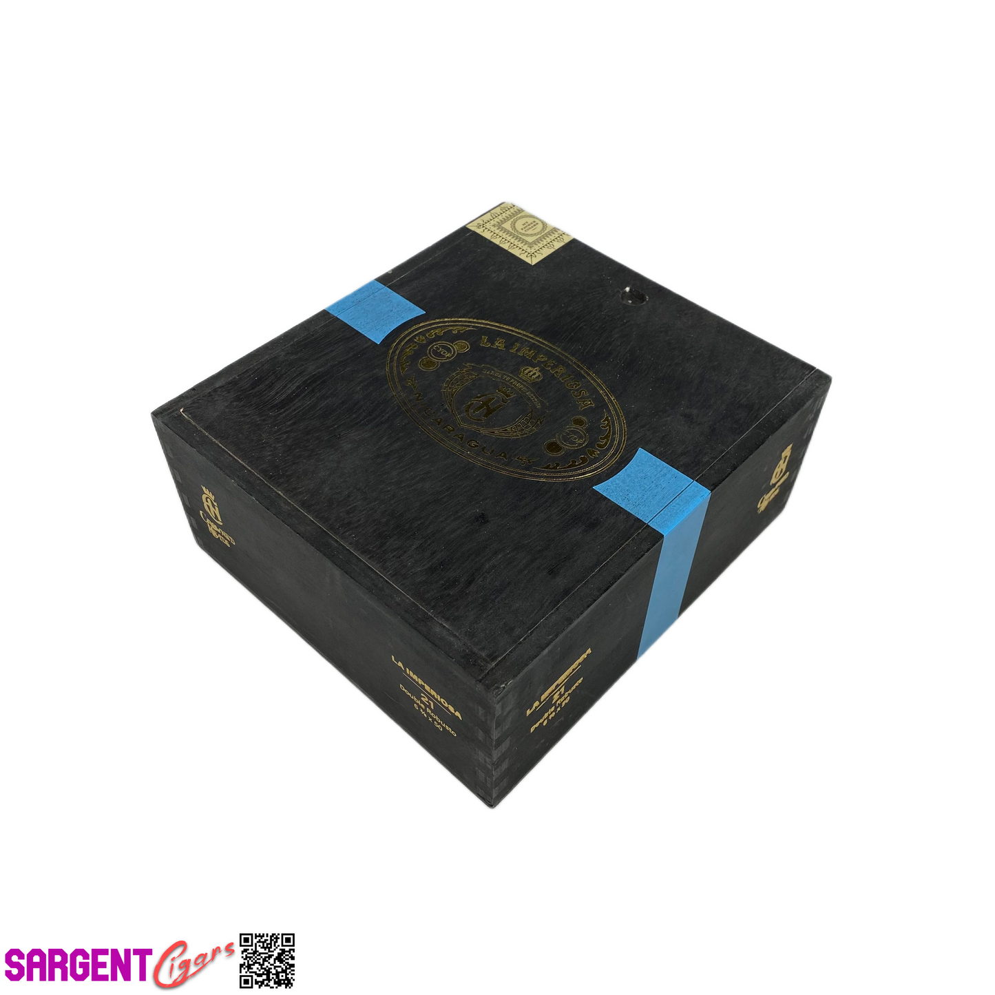 Crowned Heads La Imperiosa Double Robusto Empty Wooden Cigar Box 6.5x7x3