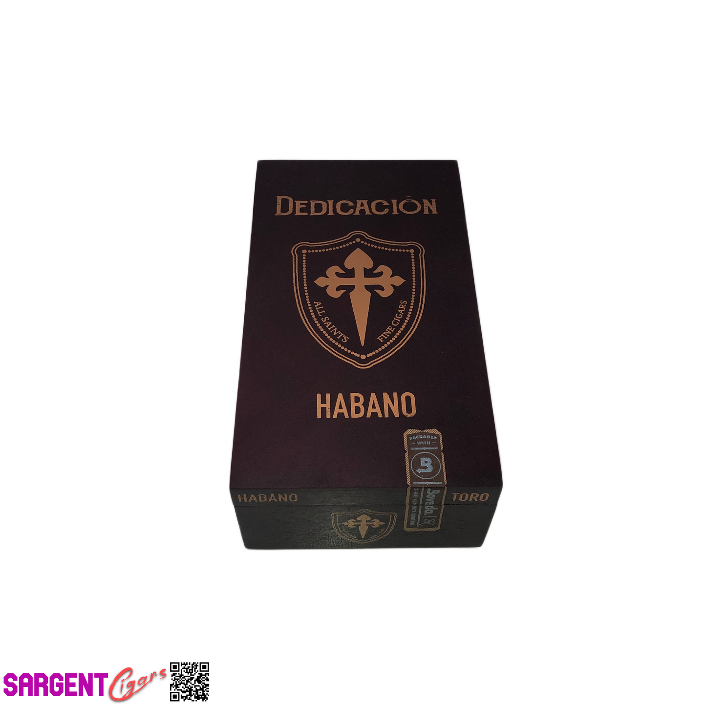 All Saints Cigars Dedication Hab Toro Empty Wooden Cigar Box 4x7.25x2.5