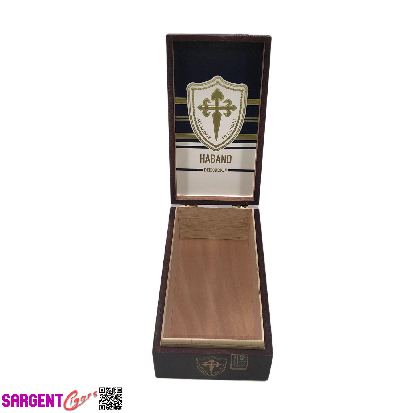 All Saints Cigars Dedication Hab Toro Empty Wooden Cigar Box 4x7.25x2.5