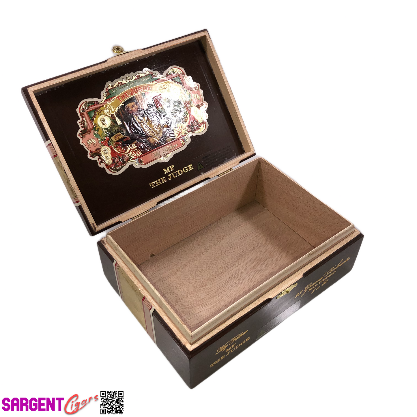 My Father Cigars The Judge Grand Robusto Empty Wooden Cigar Box 8.5x6x3.25