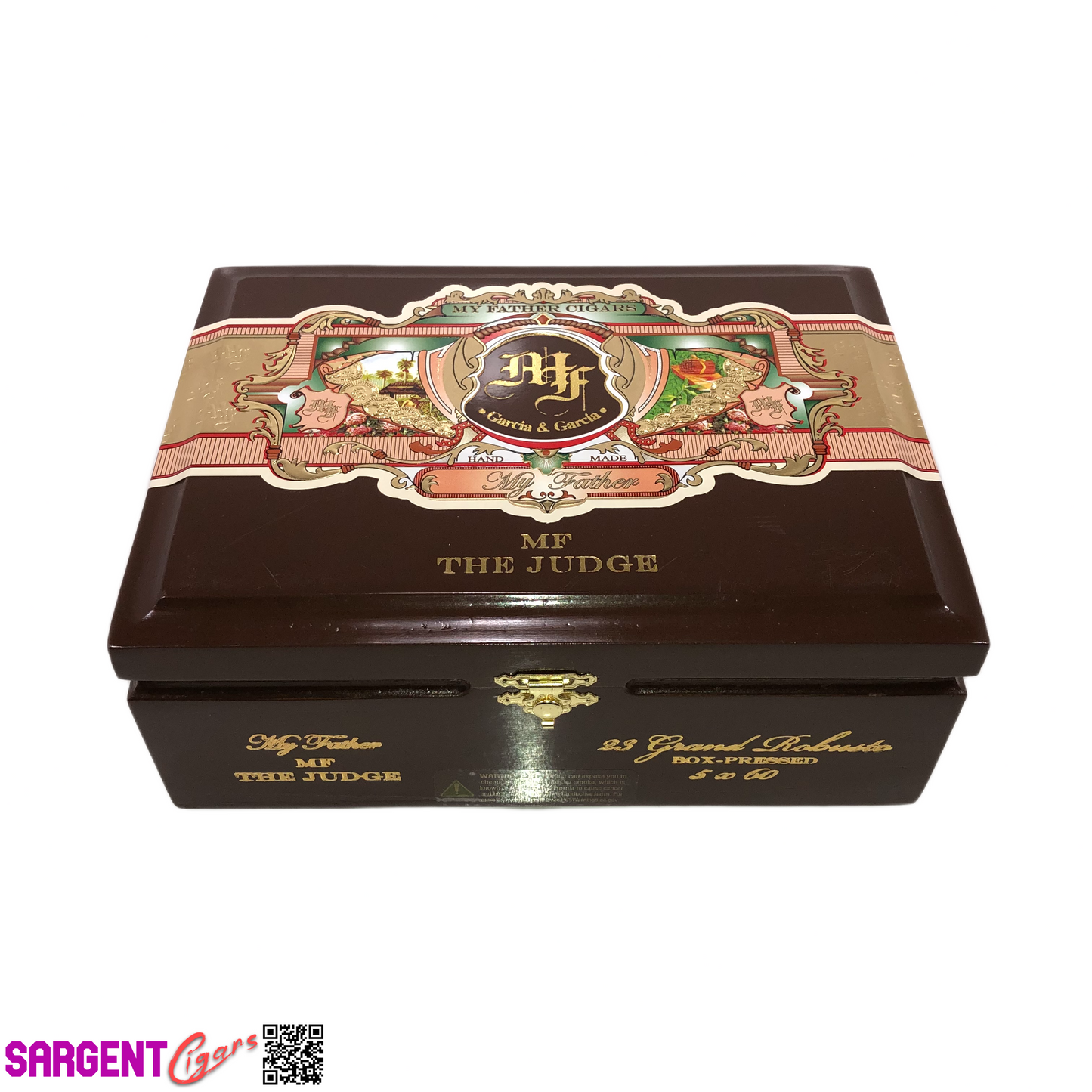 My Father Cigars The Judge Grand Robusto Empty Wooden Cigar Box 8.5x6x3.25