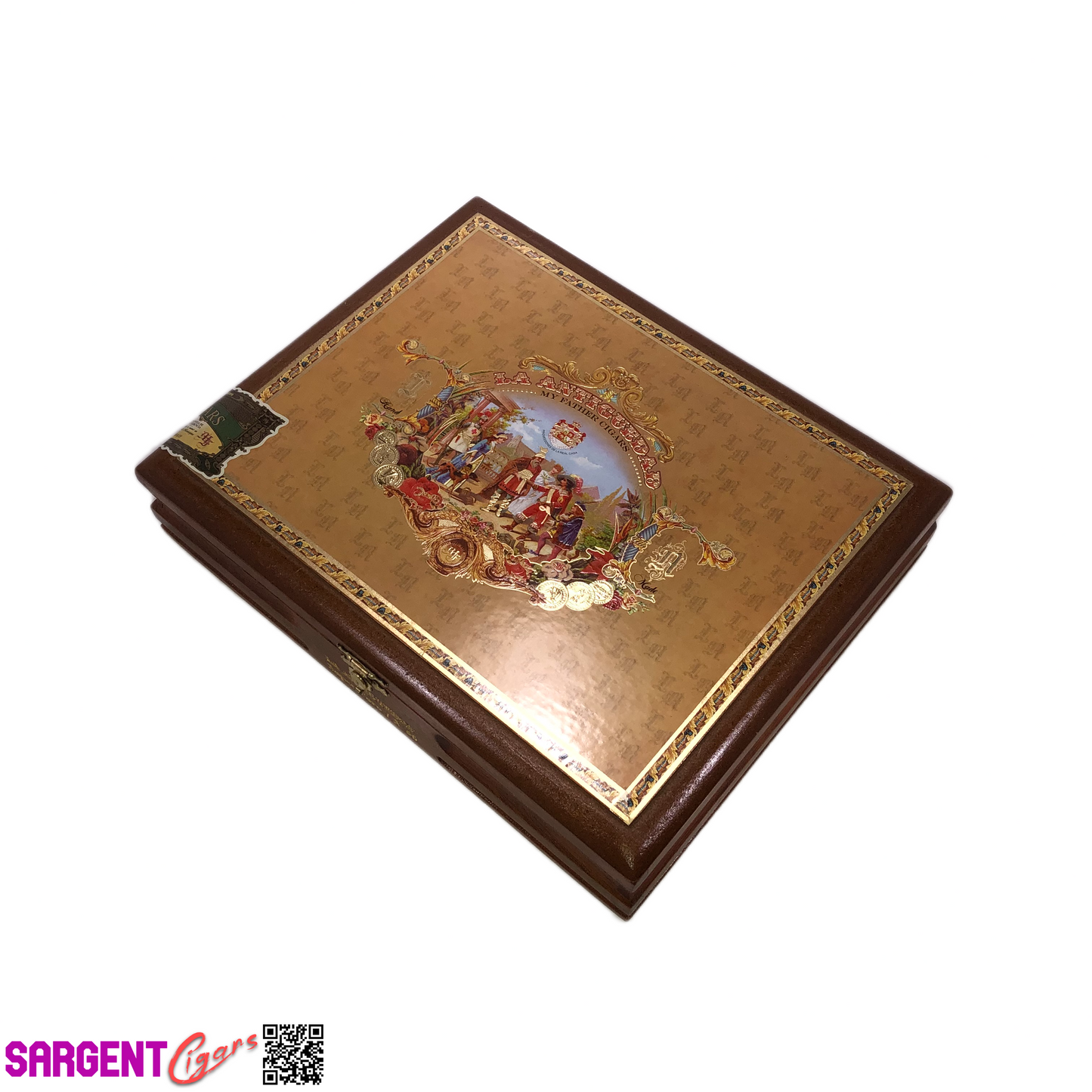My Father Cigars La Antiguedad Super Toro Empty Wooden Cigar Box 10x8x2