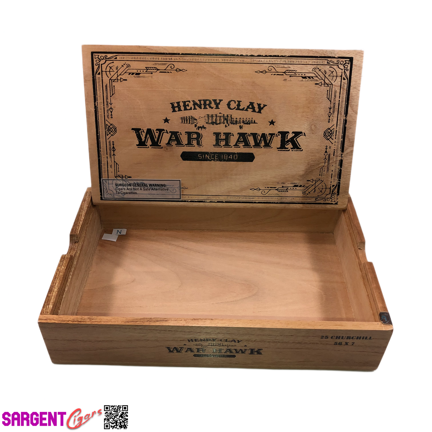 Henry Clay War Hawk Toro Empty Wooden Cigar Box 11.25x6.75x2.5