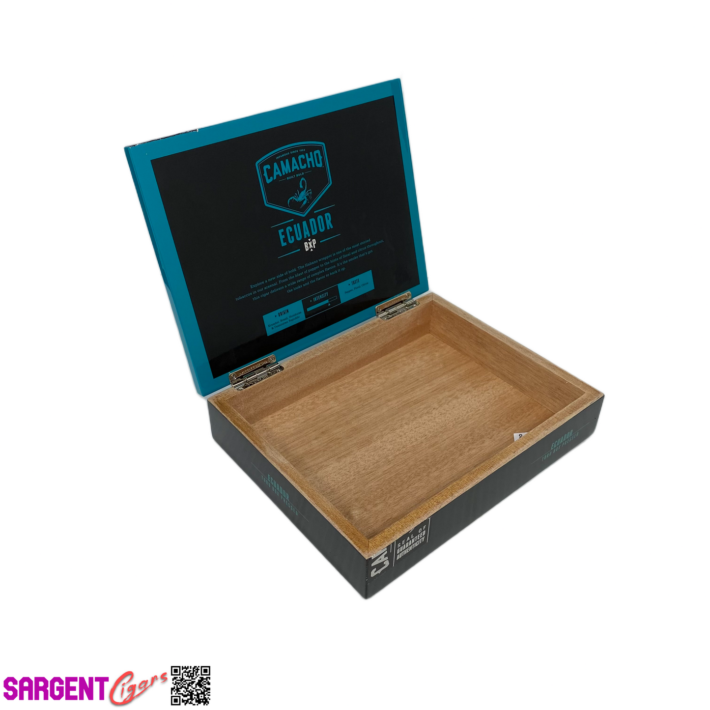 Camacho Ecuador Toro Box Pressed Empty Wooden Cigar Box 8.75x7x2