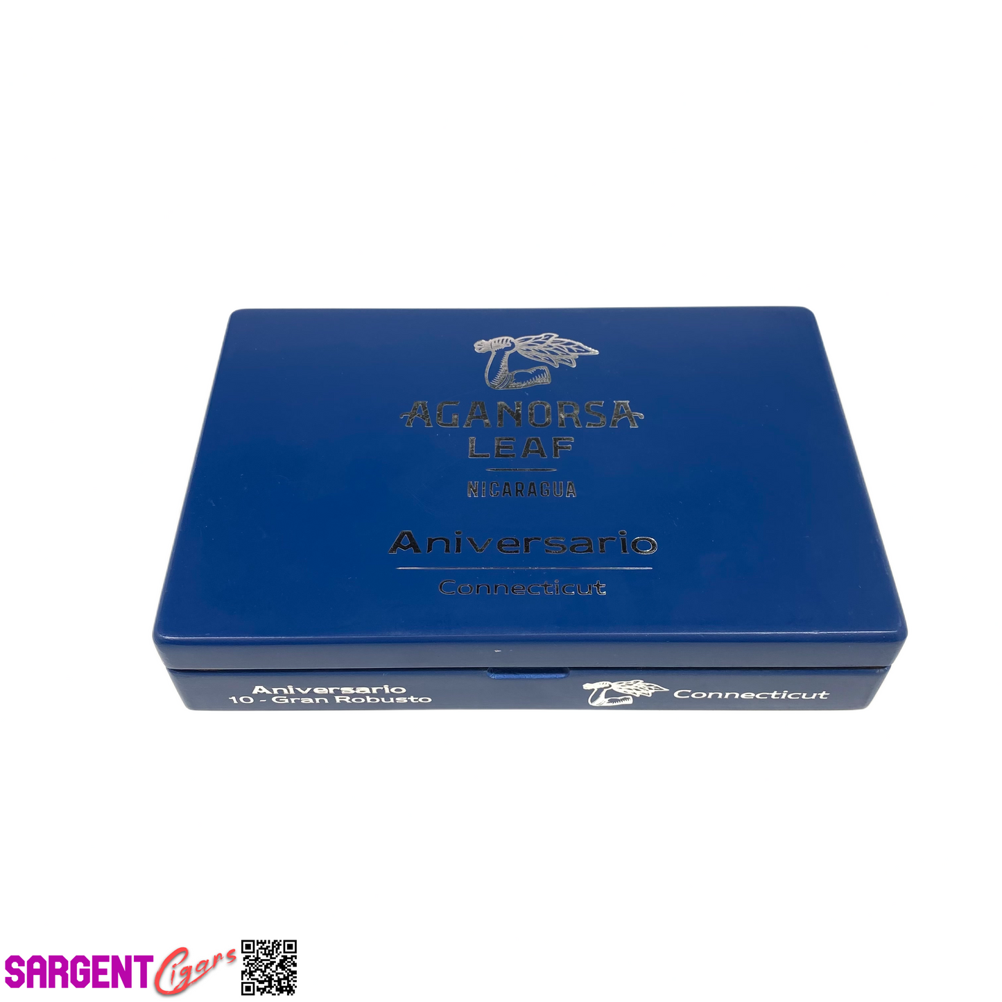 Aganorsa Leaf Aniversario Connecticut Gran Robusto Empty Wooden Cigar Box 9.25x6x2