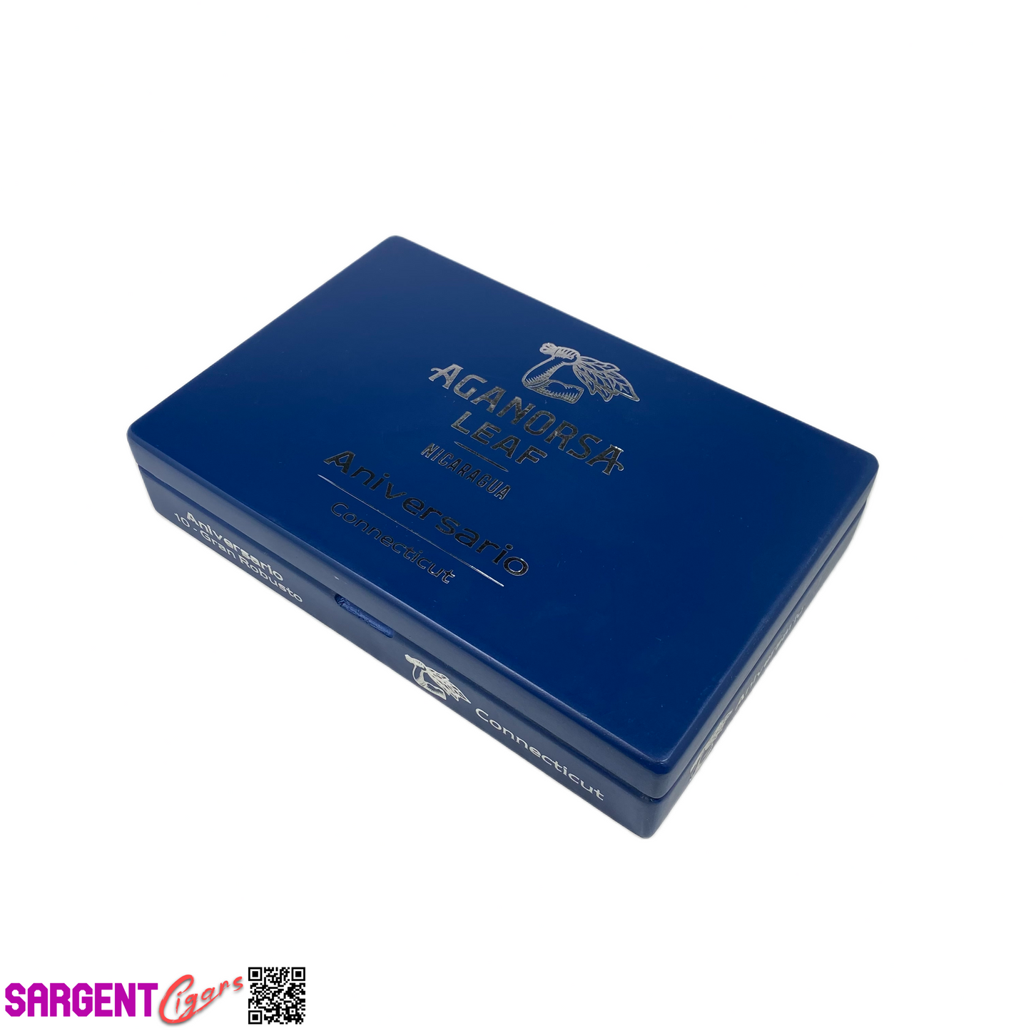 Aganorsa Leaf Aniversario Connecticut Gran Robusto Empty Wooden Cigar Box 9.25x6x2