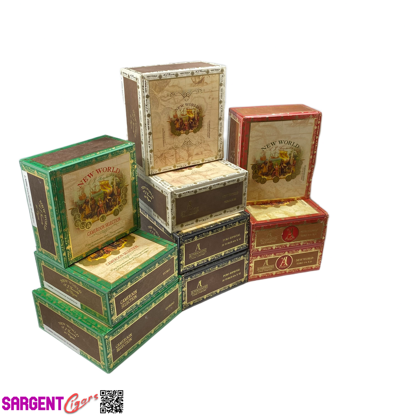 Lot of 10 AJ Fernandez New World Empty Cigar Boxes
