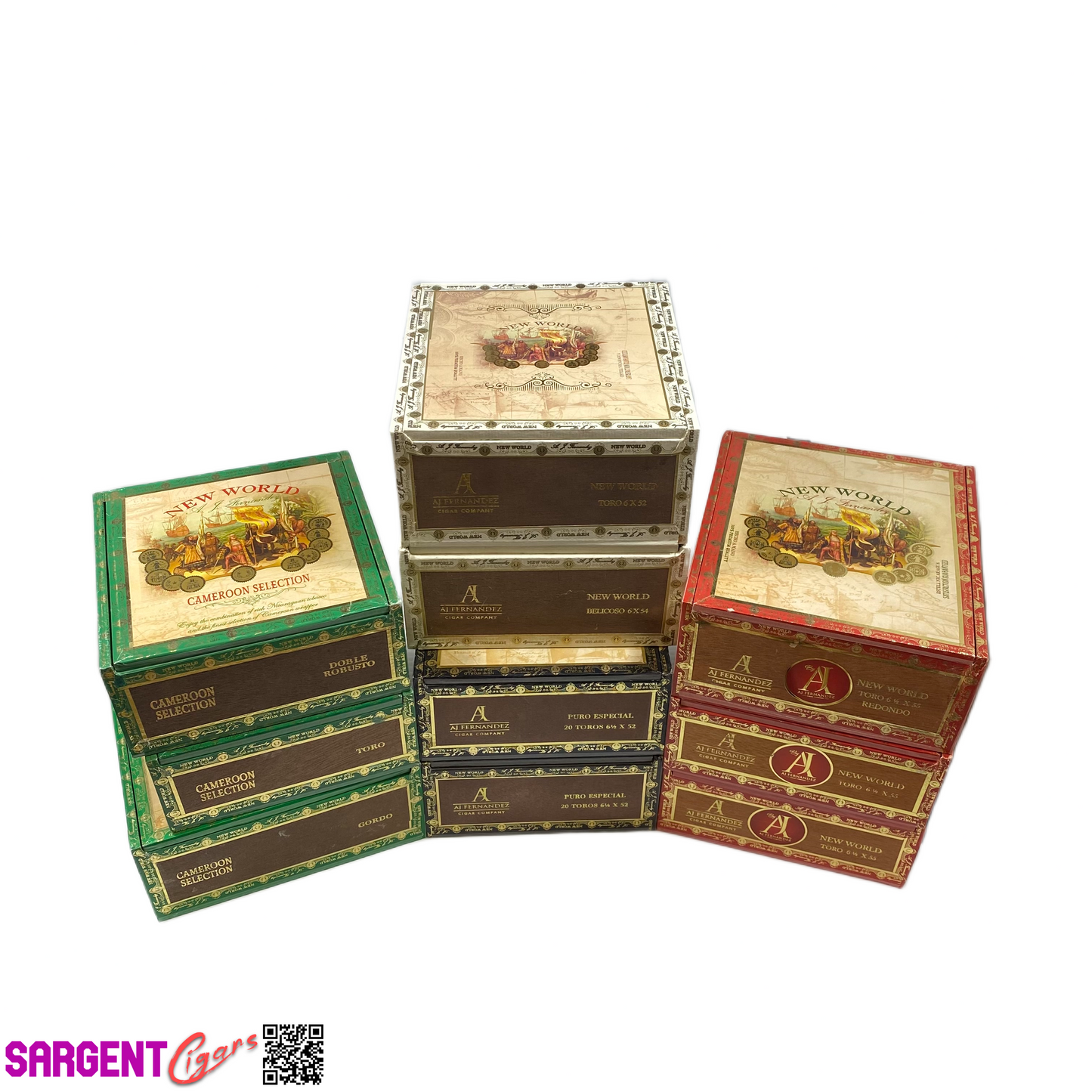 Lot of 10 AJ Fernandez New World Empty Cigar Boxes