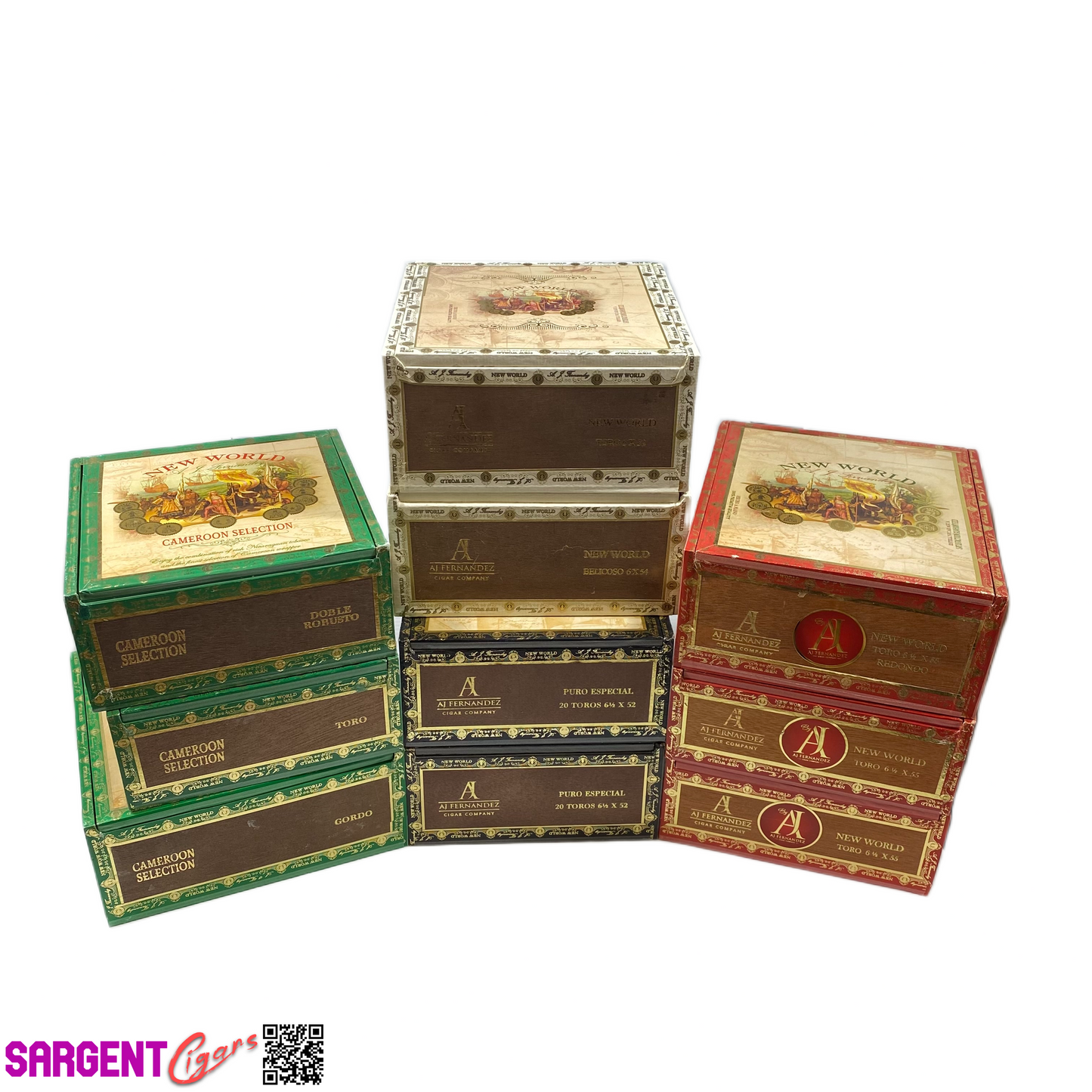 Lot of 10 AJ Fernandez New World Empty Cigar Boxes