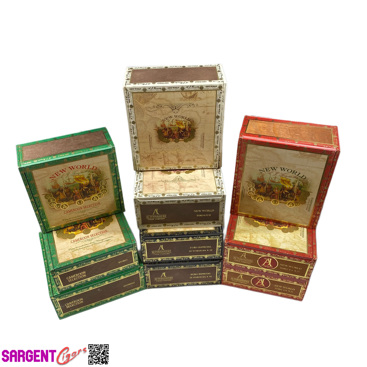 Lot of 10 AJ Fernandez New World Empty Cigar Boxes