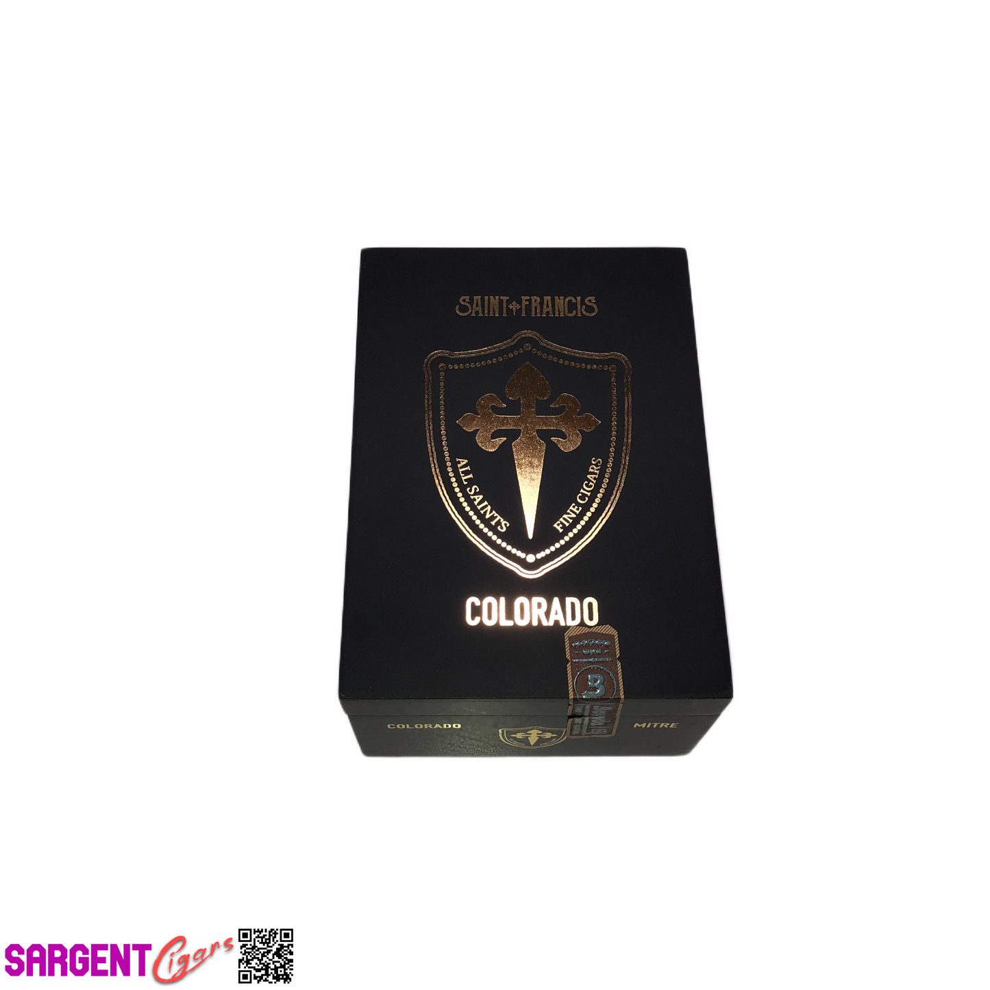 All Saints Cigars Colorado Mitre Empty Wooden Cigar Box 4.25x6x3
