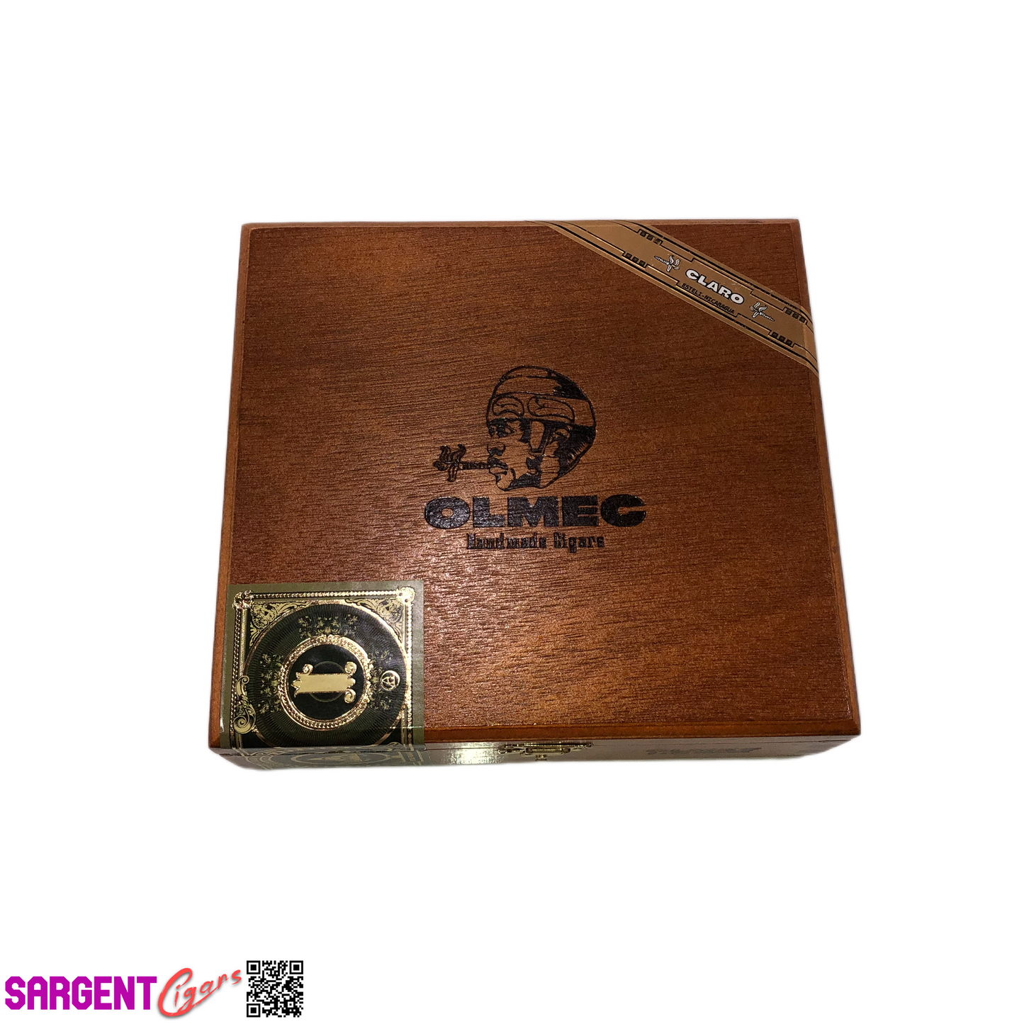 Olmec Grande Empty Wooden Cigar Box 7.25x6.75x2.25 (1)