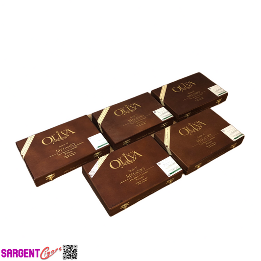 Lot of 5 Oliva Melanio Robusto Empty Wooden Cigar Boxes 9x6x1.5 #66
