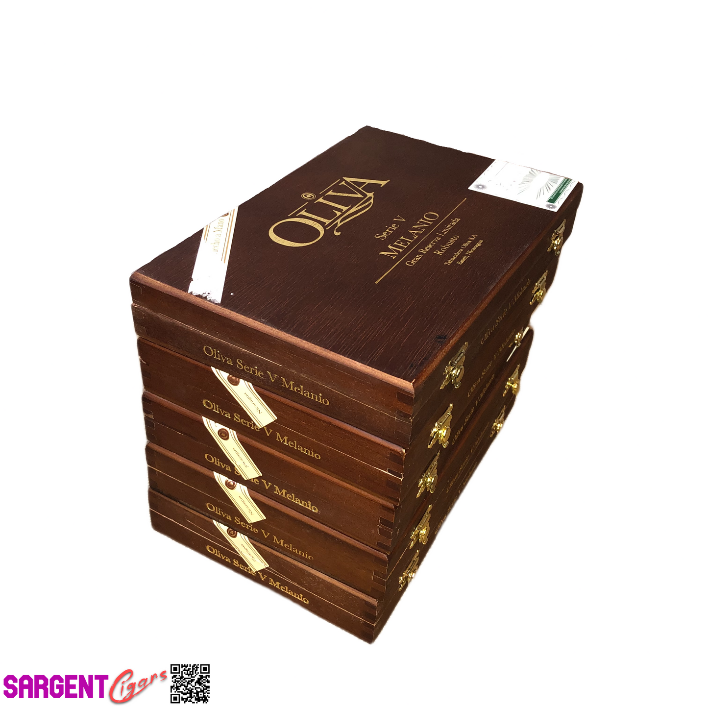Lot of 5 Oliva Melanio Robusto Empty Wooden Cigar Boxes 9x6x1.5 #66
