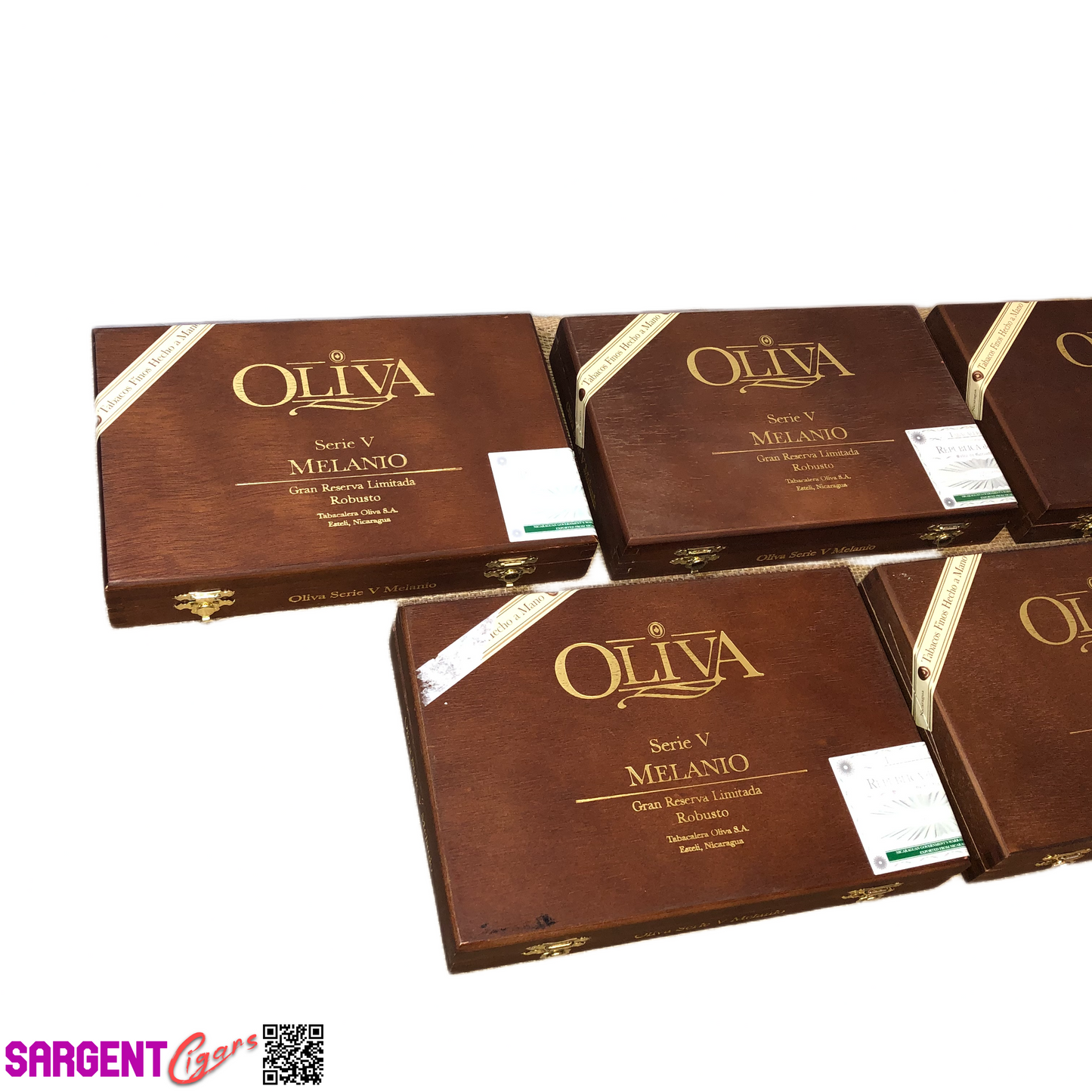 Lot of 5 Oliva Melanio Robusto Empty Wooden Cigar Boxes 9x6x1.5 #66