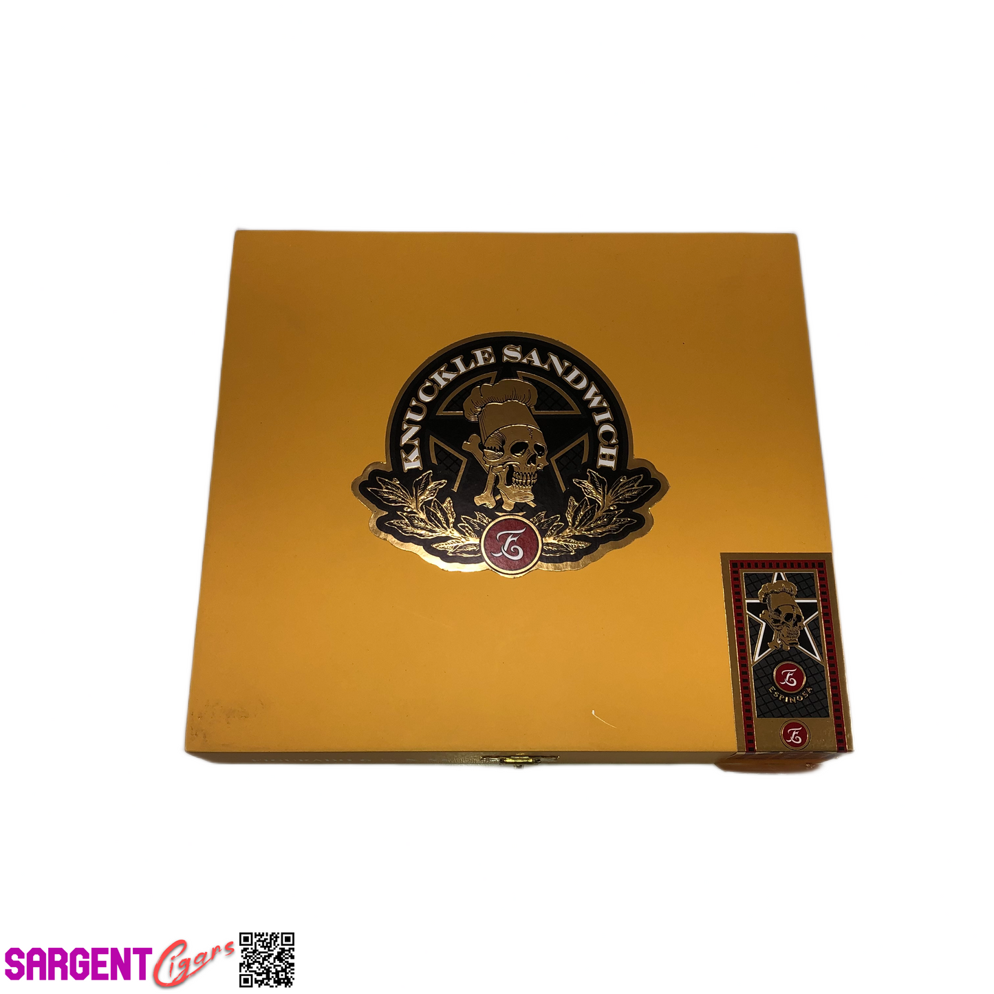 Guy Fieri Knuckle Sandwich Figurado Empty Wooden Cigar Box 8.25x7.5x1.5