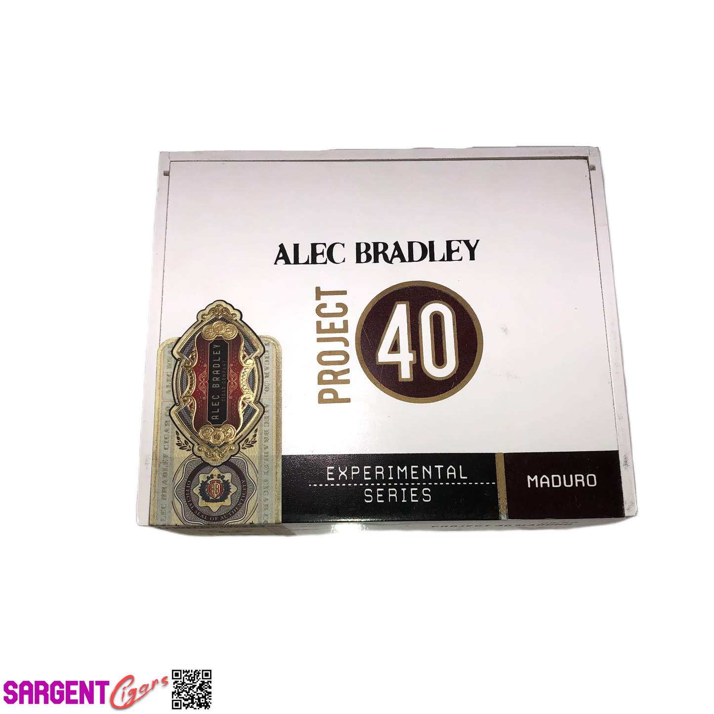 Alec Bradley Project 40 660 Maduro Empty Wooden Cigar Box 8x6.75x3.25