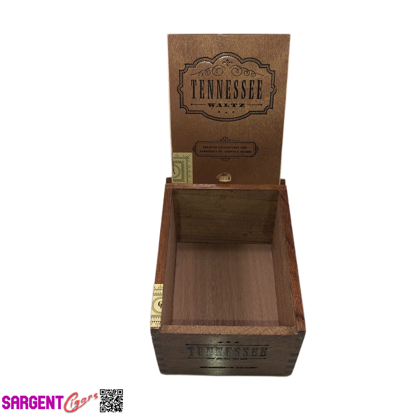 Crowned Heads Tennessee Waltz Empty Wooden Cigar Box 4.75x6.5x3.75