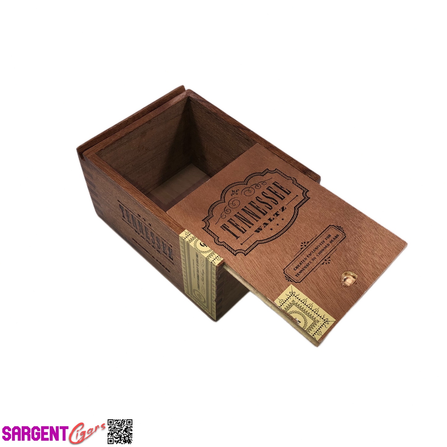 Crowned Heads Tennessee Waltz Empty Wooden Cigar Box 4.75x6.5x3.75