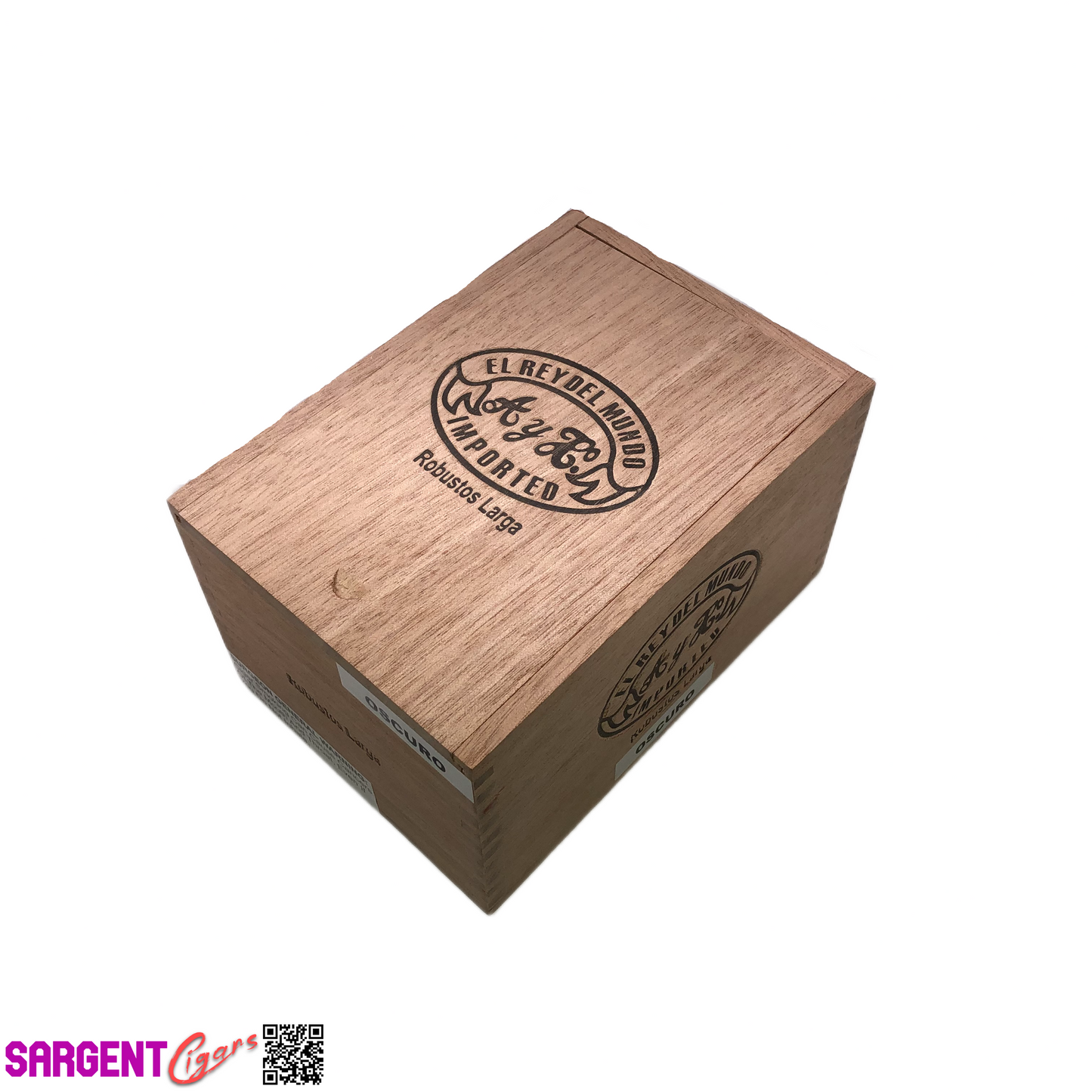 Del Mundo Robusto Empty Wooden Cigar Box 4.75x7x4